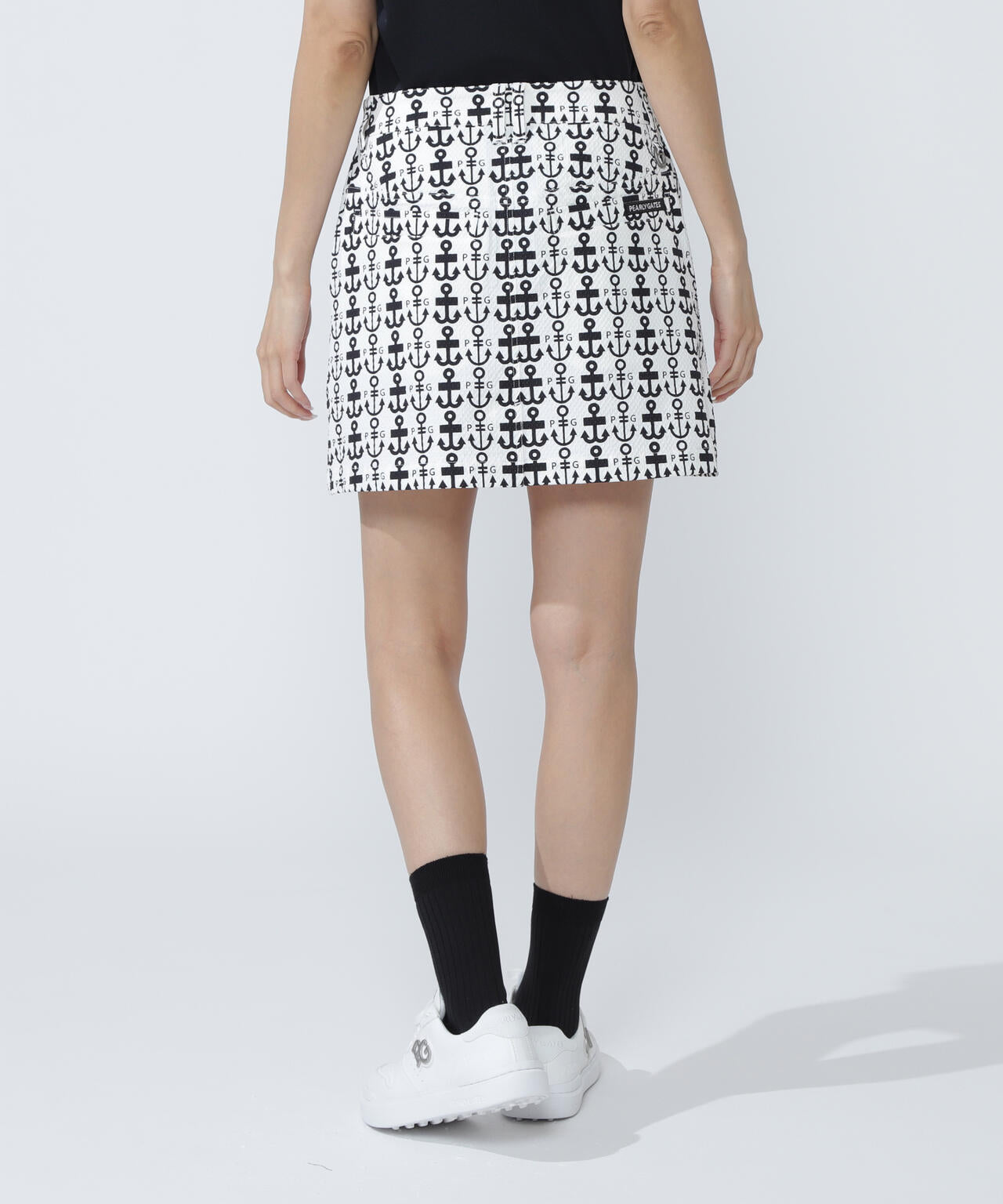 Nyストレッチドビースカート <ロゴアンカー柄>