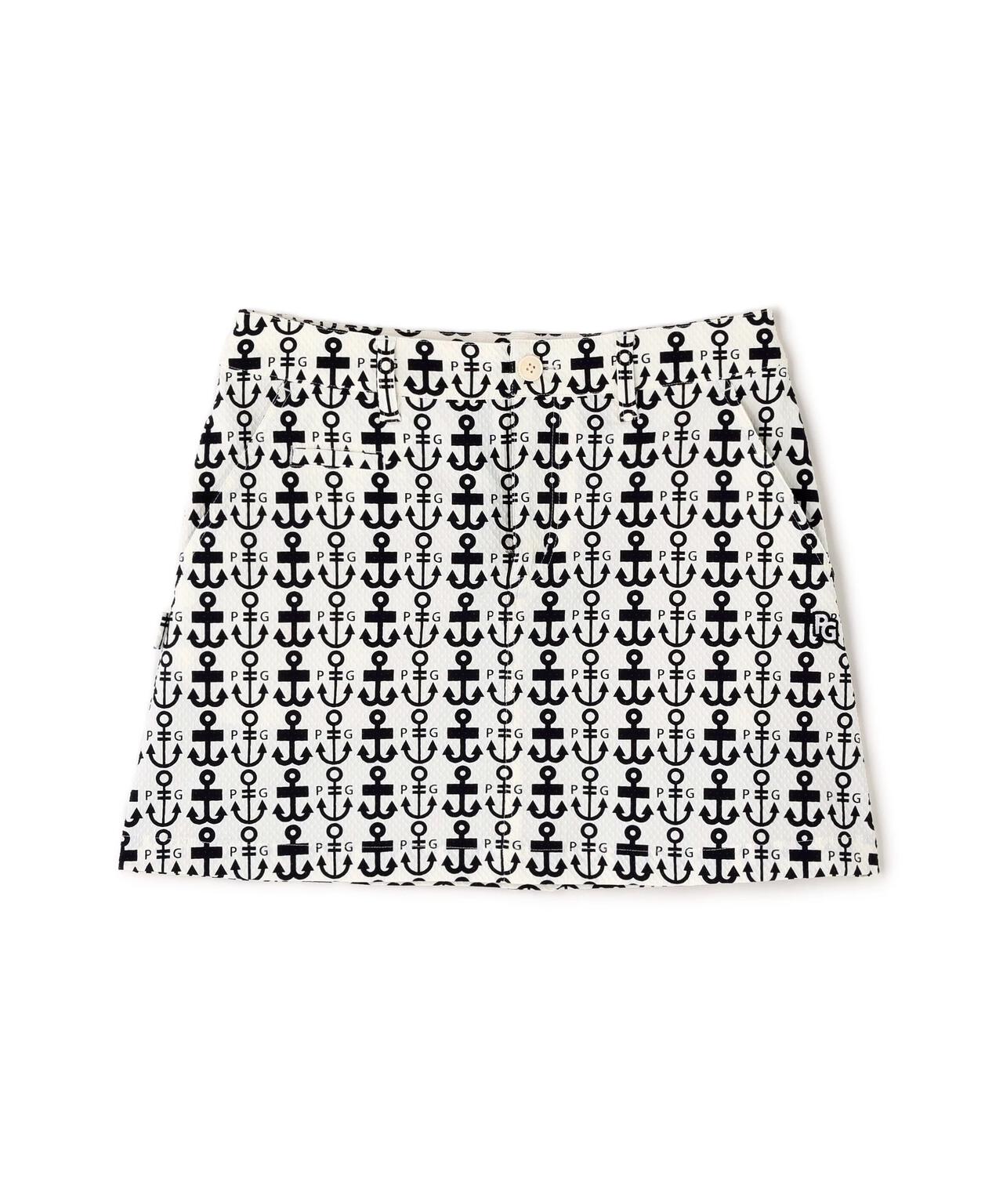 Nyストレッチドビースカート <ロゴアンカー柄>