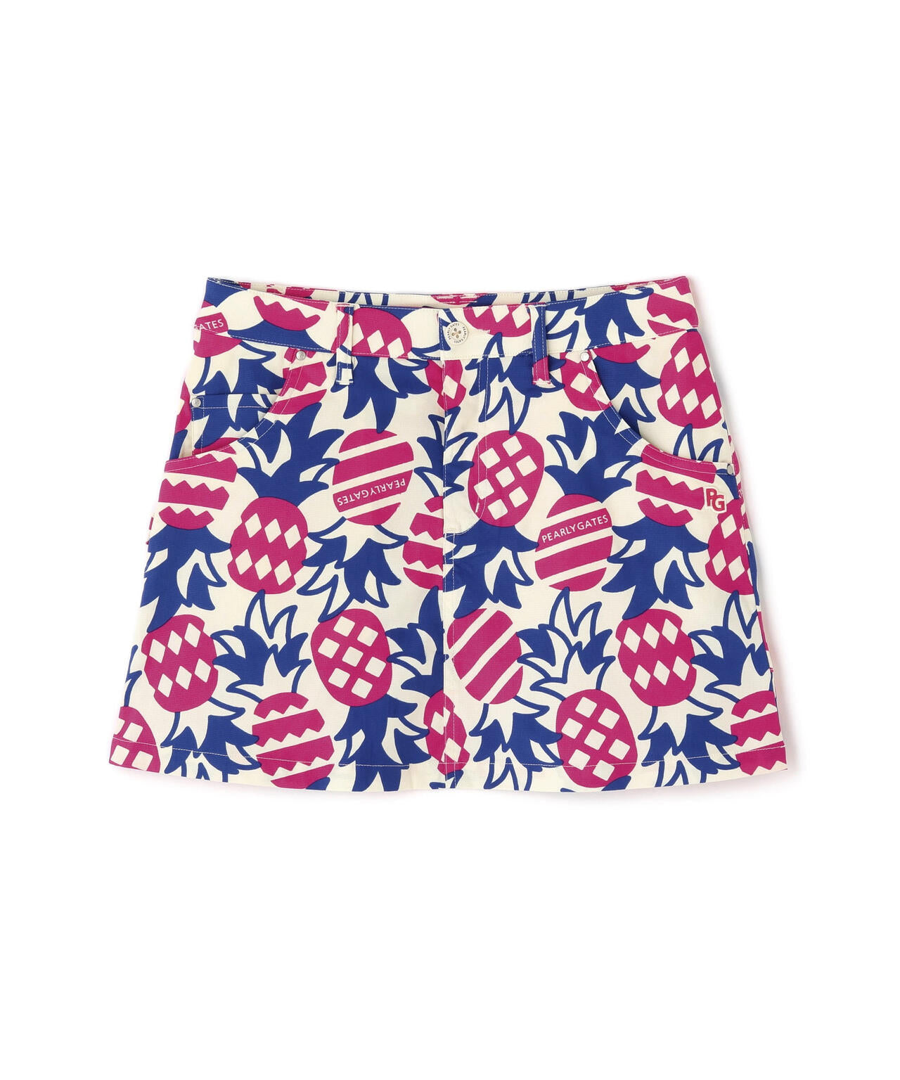 Peドビーストレッチ P&I 5ポケットスカート <パイナップル柄>