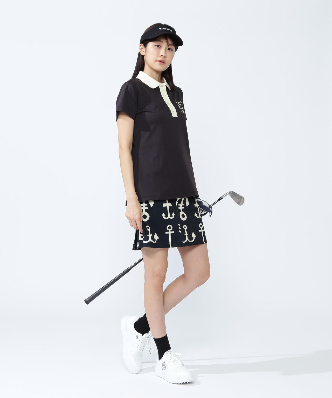 梨地スカート <アンカーロゴ総柄>