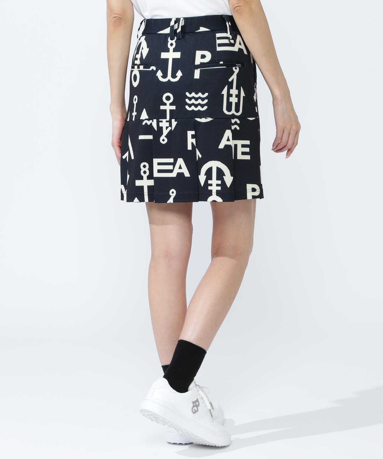 梨地スカート <アンカーロゴ総柄>