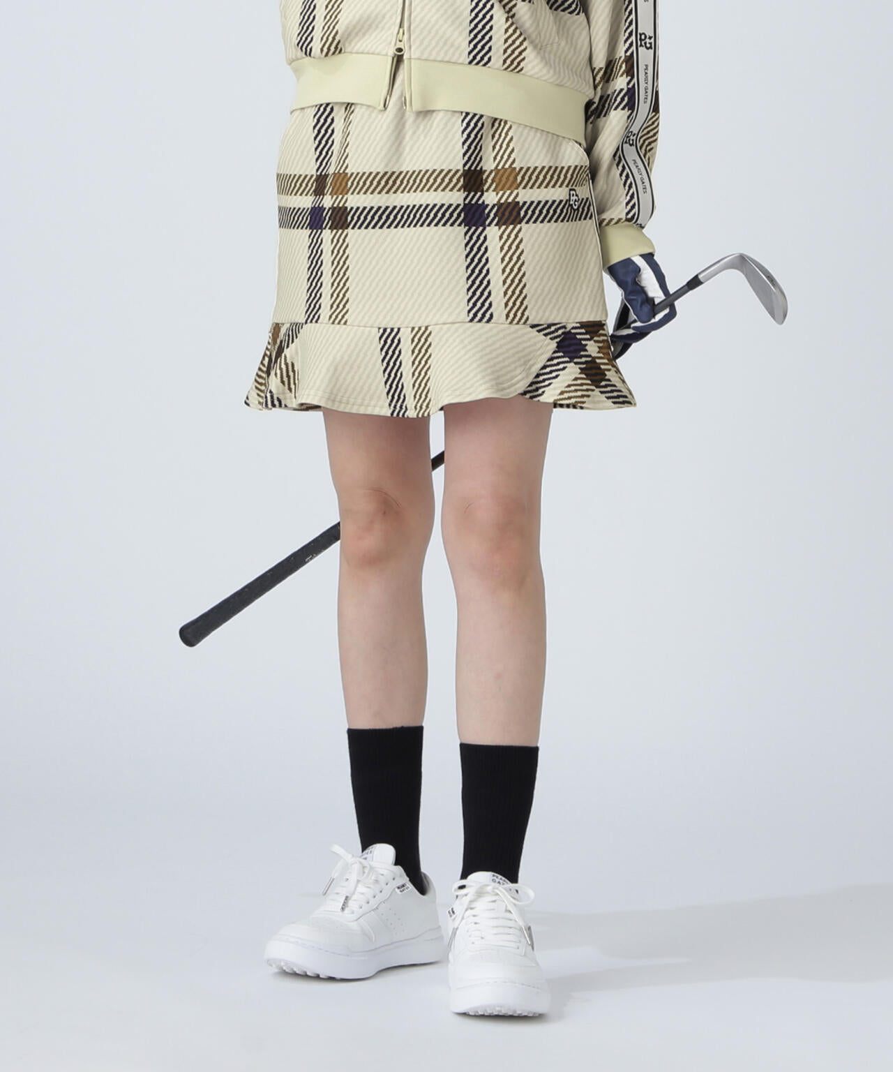 Peスパンダンボールメッシュスカート