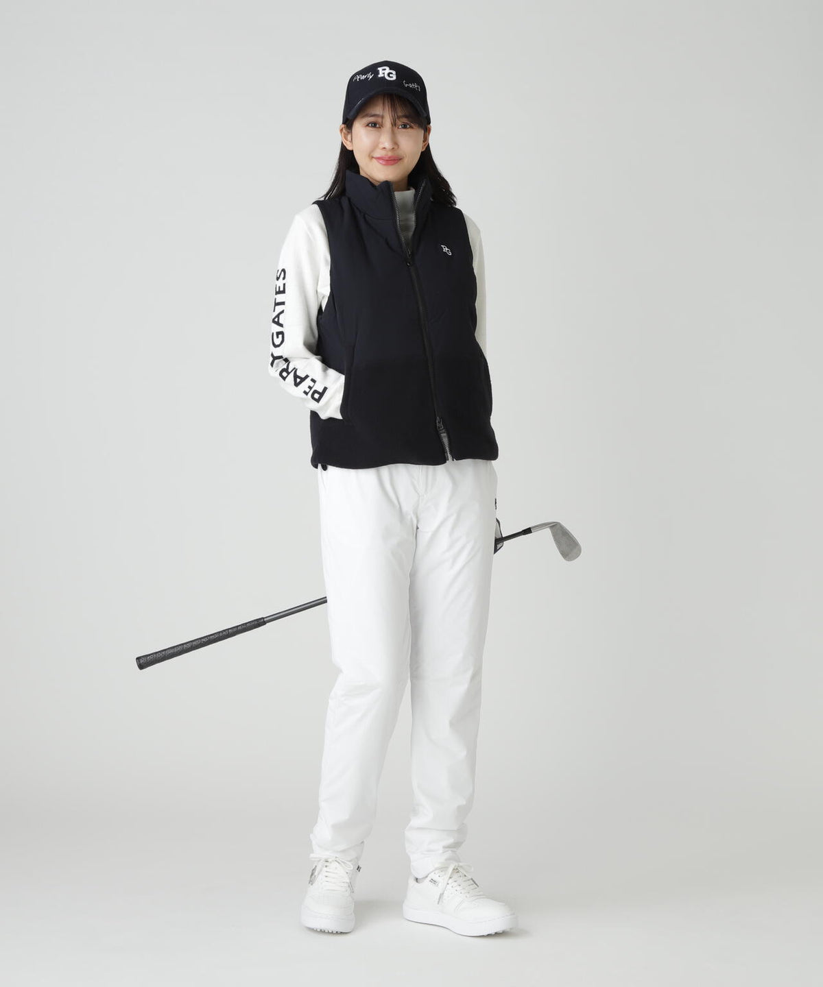 合繊×フリース片面起毛 中綿フルジップアップベスト