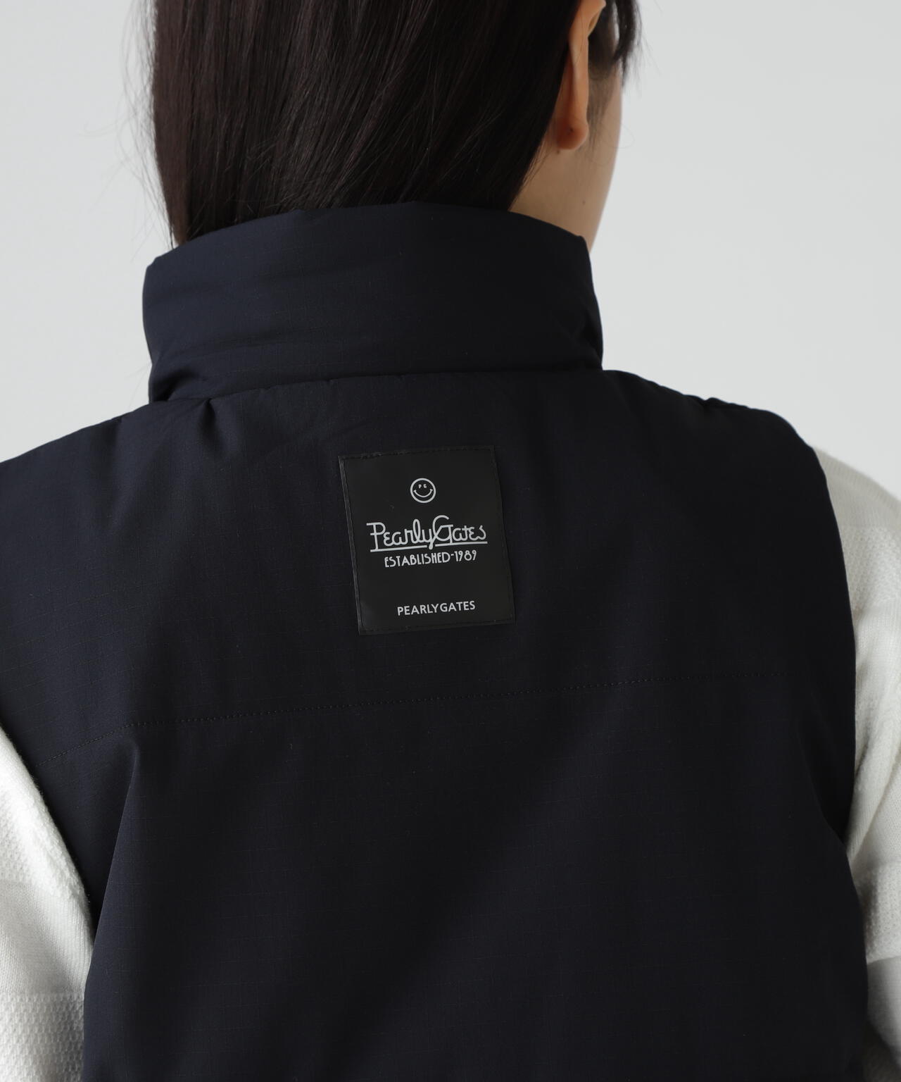 合繊×フリース片面起毛 中綿フルジップアップベスト