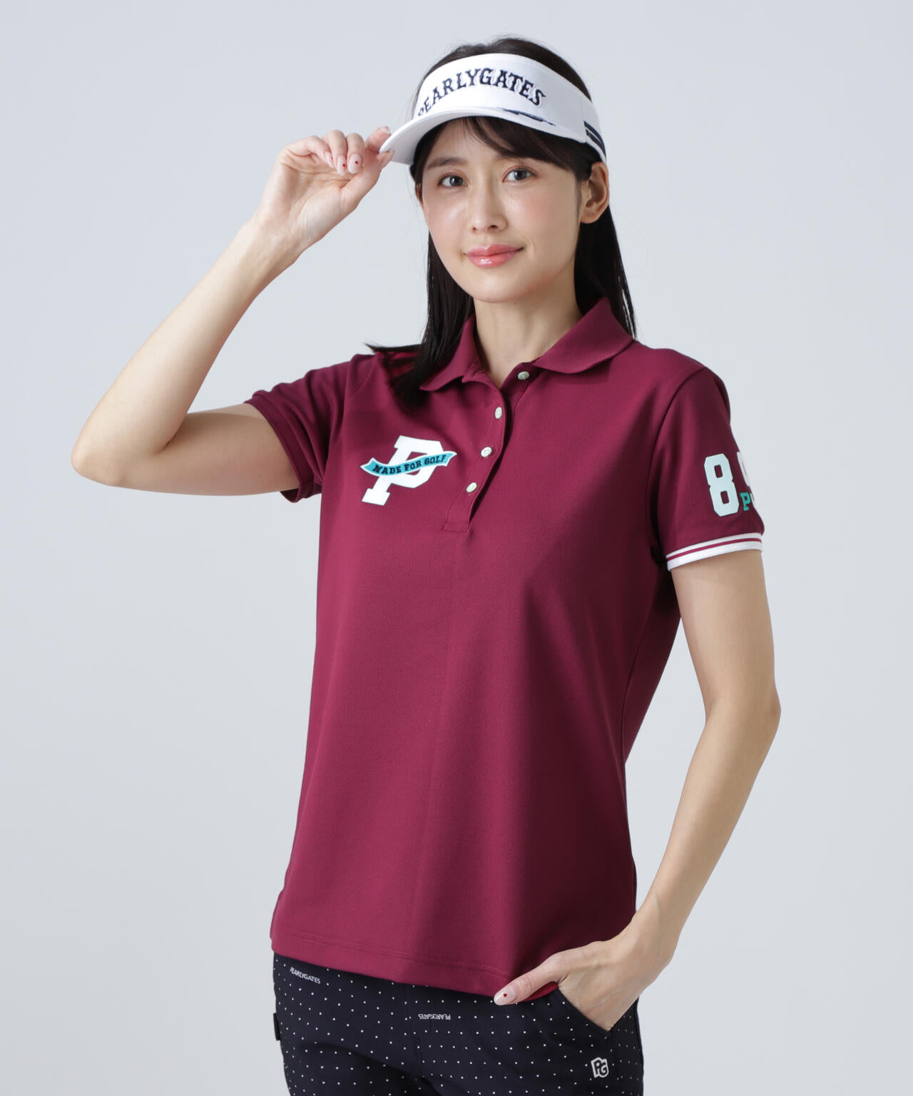 T/C6口鹿の子半袖ポロシャツ