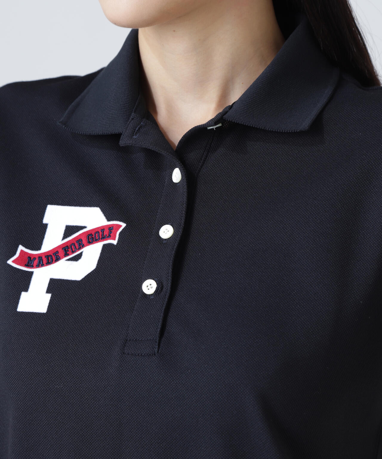 T/C6口鹿の子半袖ポロシャツ