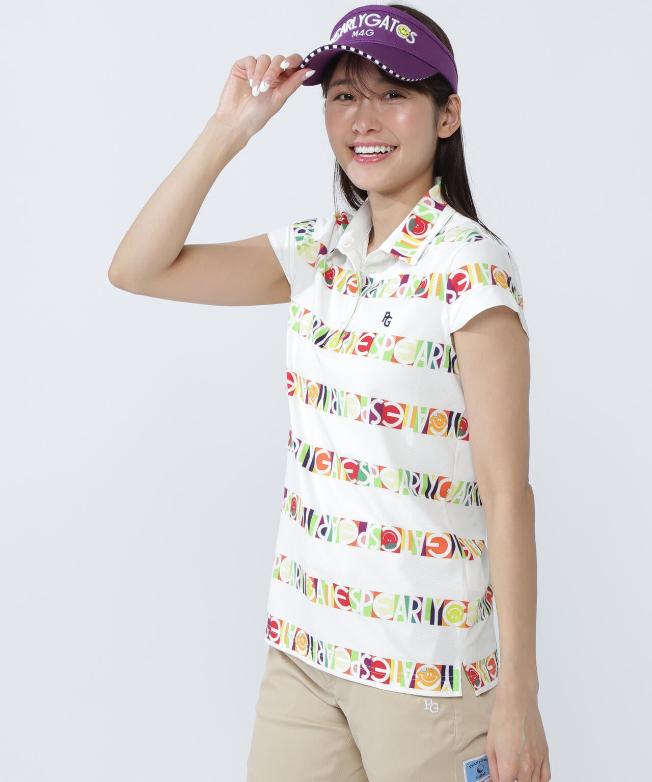 ビオニコシールボーダー半袖ポロシャツ