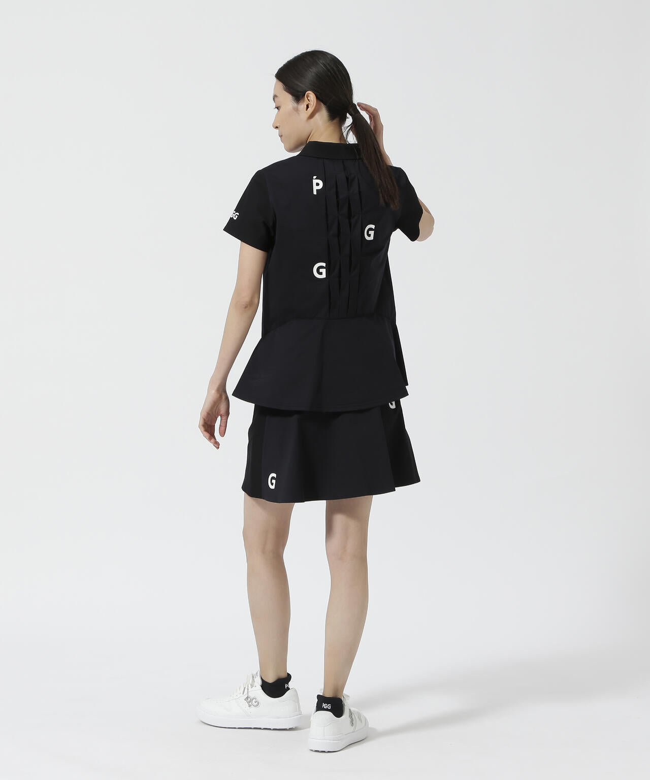 【PGG】【直営店舗&公式オンライン限定】TEXBRID ハイゲージ天竺半袖ジップポロシャツ (LADIES)