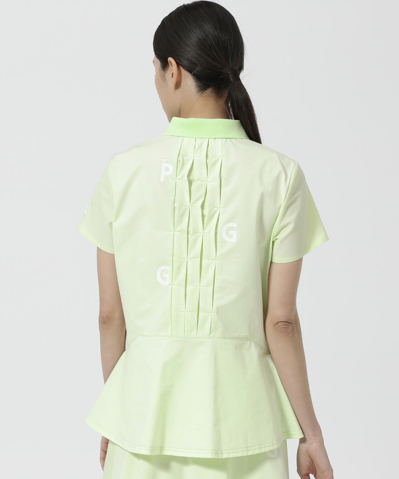 【PGG】【直営店舗&公式オンライン限定】TEXBRID ハイゲージ天竺半袖ジップポロシャツ (LADIES)