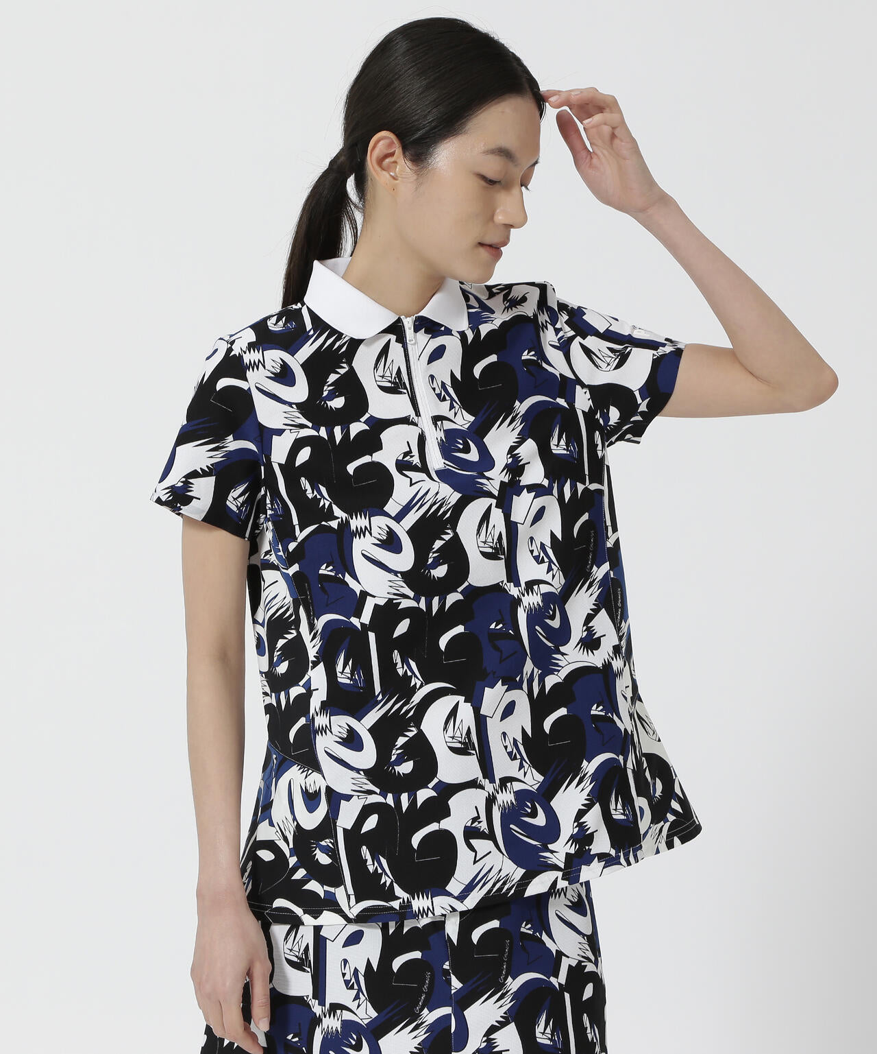 【PGG】【直営店舗&公式オンライン限定】TEXBRIDハイゲージ天竺半袖ポロシャツ <感情グラフィティロゴ> (LADIES)