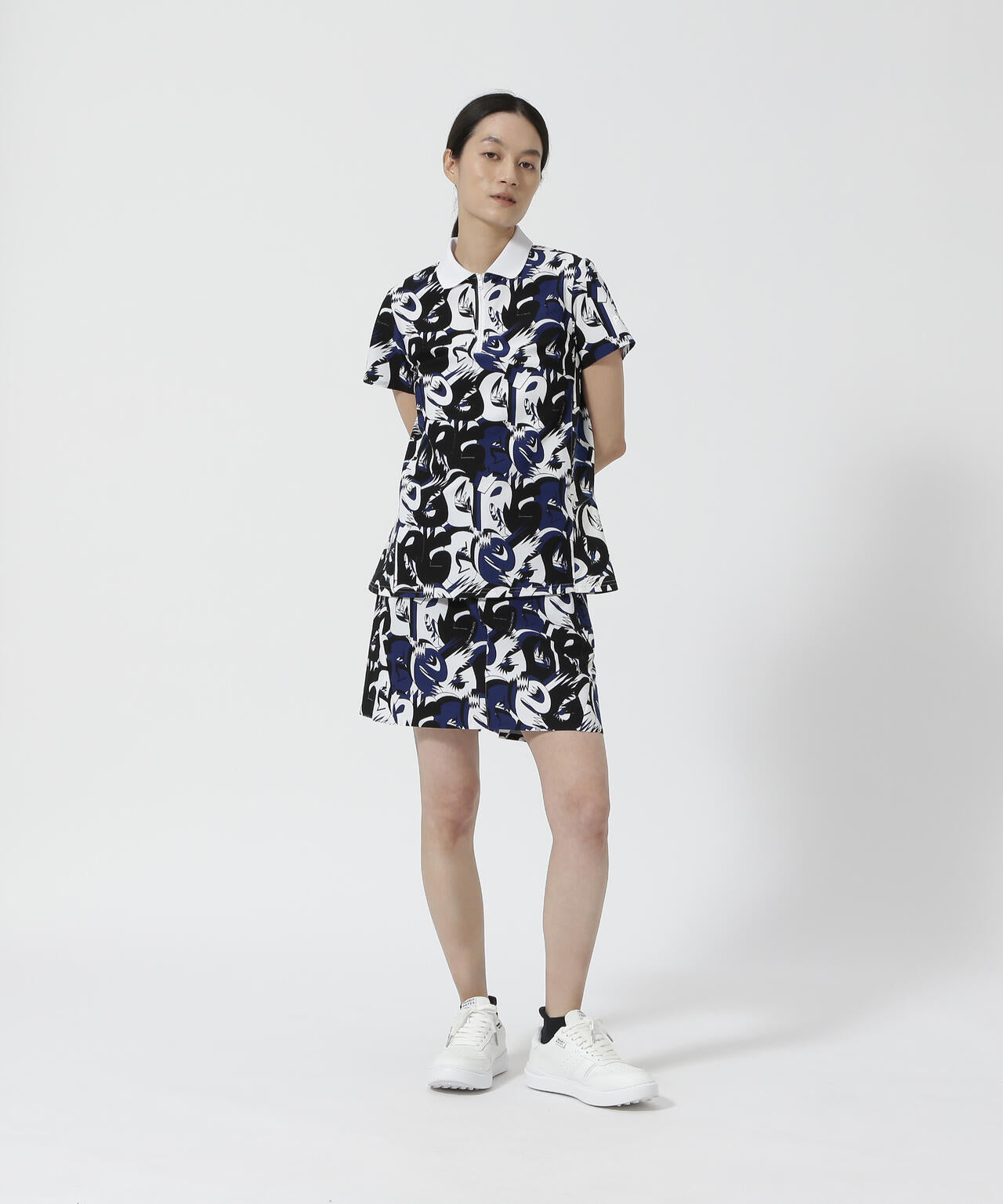 【PGG】【直営店舗&公式オンライン限定】TEXBRIDハイゲージ天竺半袖ポロシャツ <感情グラフィティロゴ> (LADIES)