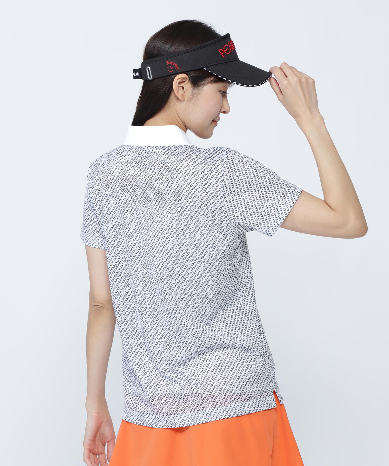 KAZEメッシュ半袖ポロシャツ <ロゴバイヤスボーダー柄>