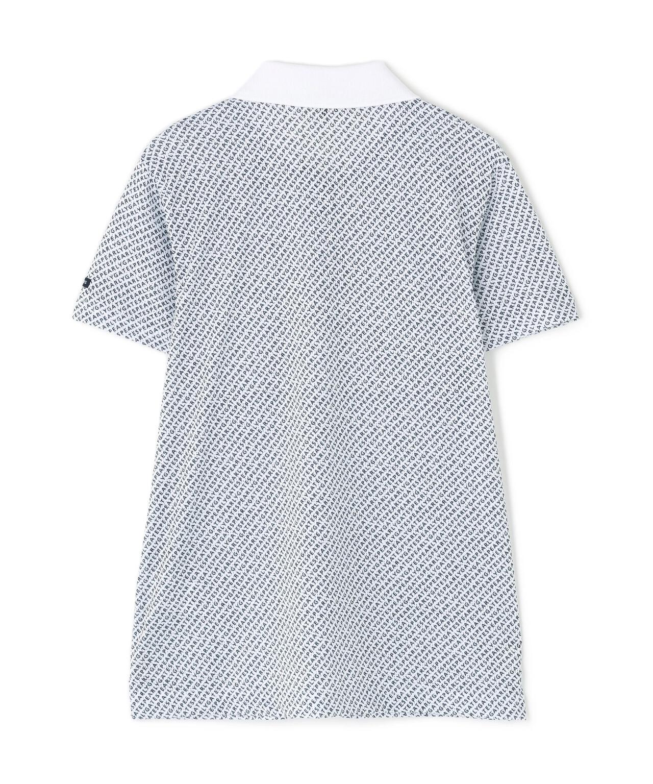 KAZEメッシュ半袖ポロシャツ <ロゴバイヤスボーダー柄>