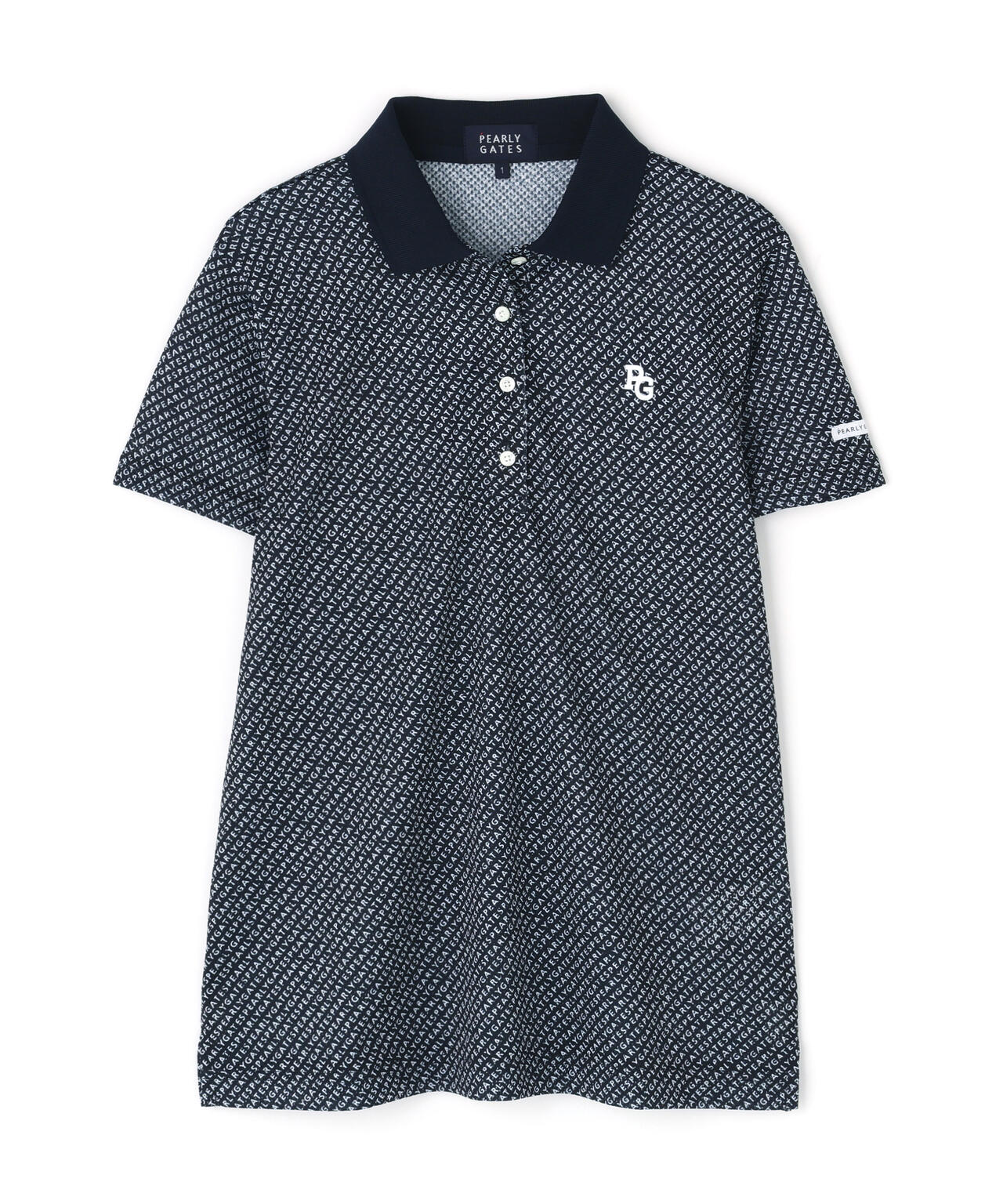 KAZEメッシュ半袖ポロシャツ <ロゴバイヤスボーダー柄>