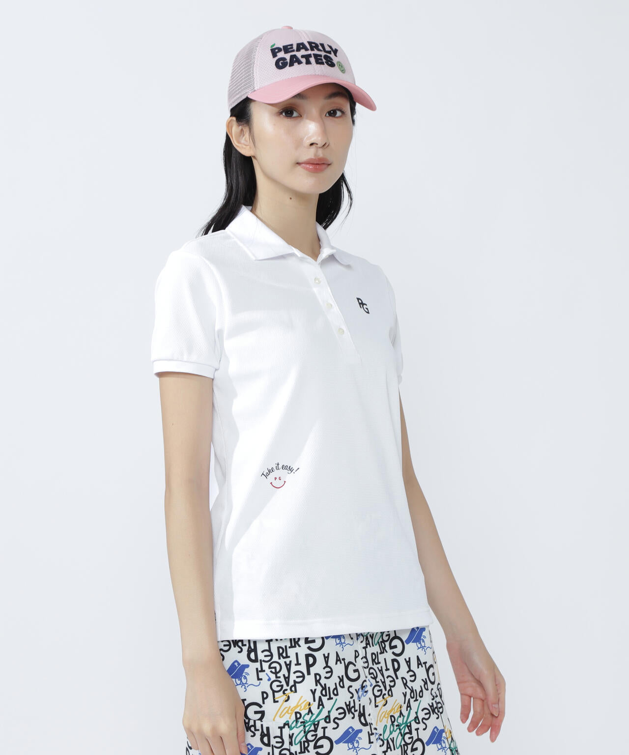 ポップコーンカノコ×メッシュ半袖ポロシャツ