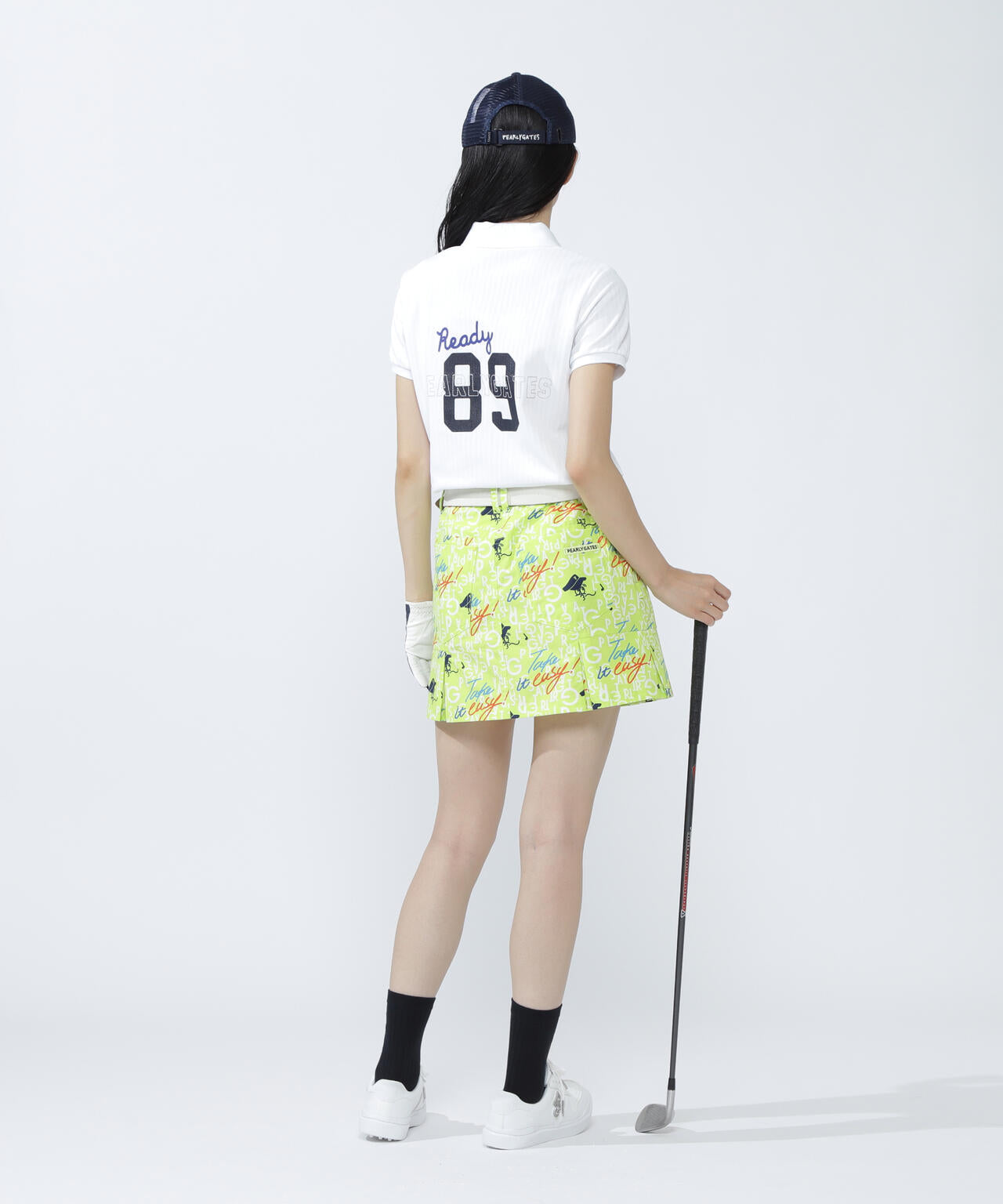 裏カノコストライプ調半袖ポロシャツ