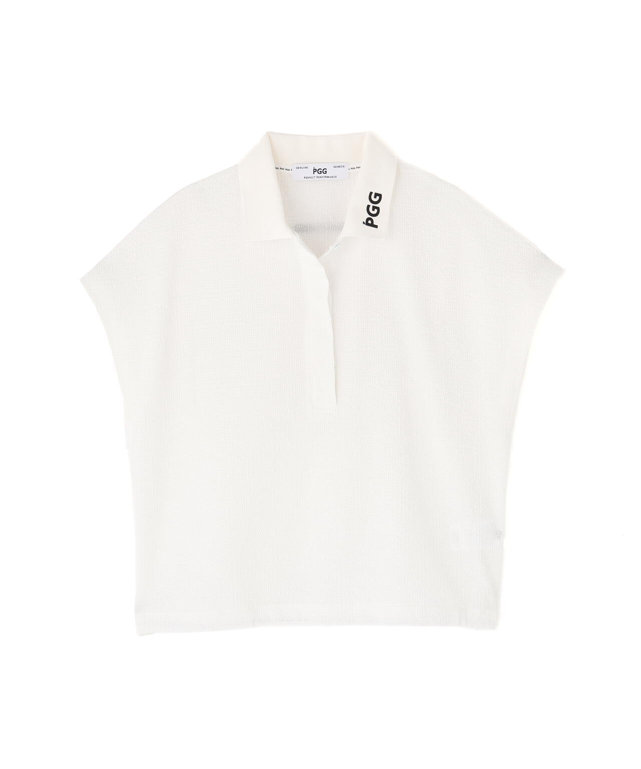 【PGG】【直営店舗&公式オンライン限定】Peストレッチサッカーフレンチスリーブポロシャツ (LADIES)