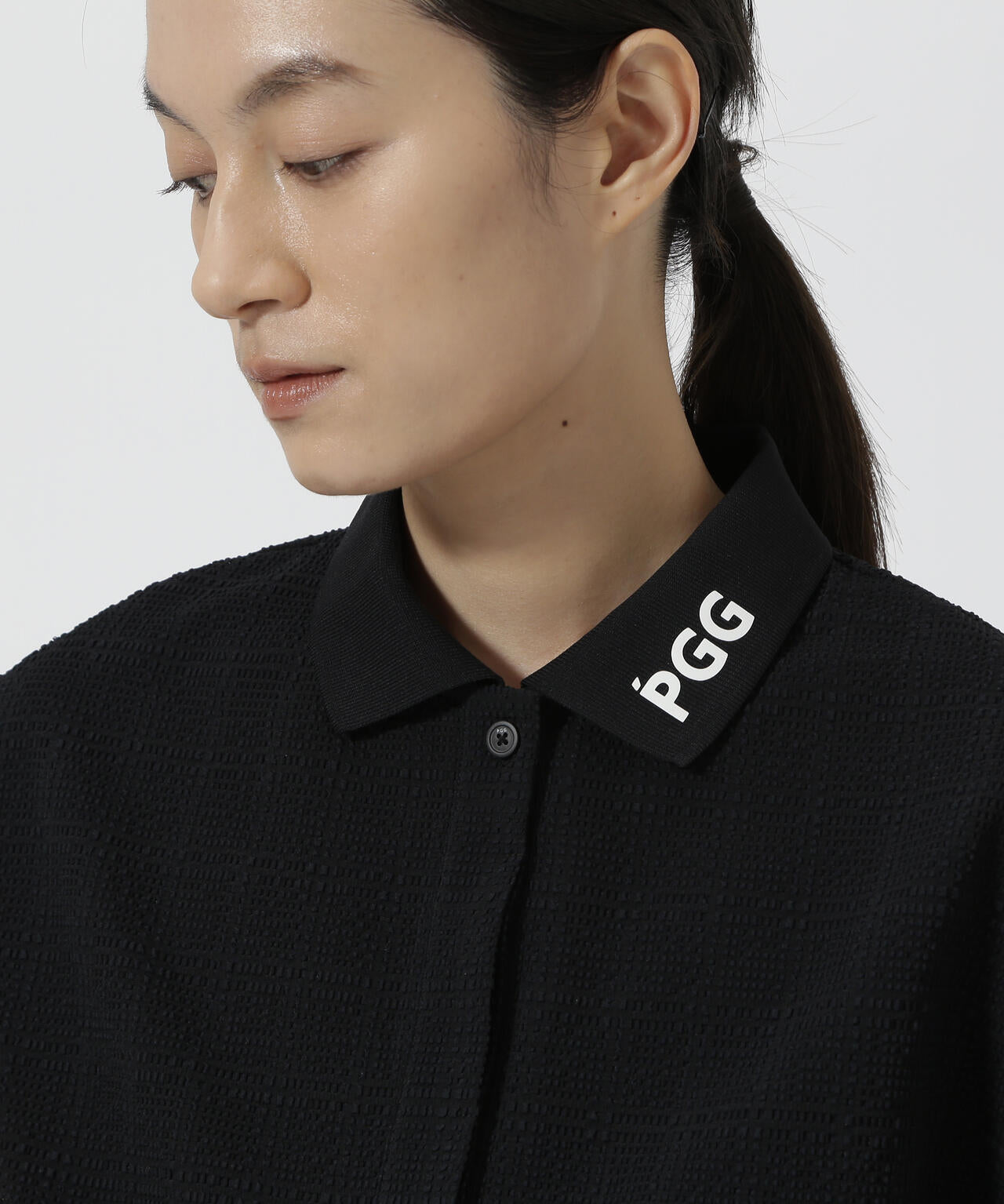 【PGG】【直営店舗&公式オンライン限定】Peストレッチサッカーフレンチスリーブポロシャツ (LADIES)