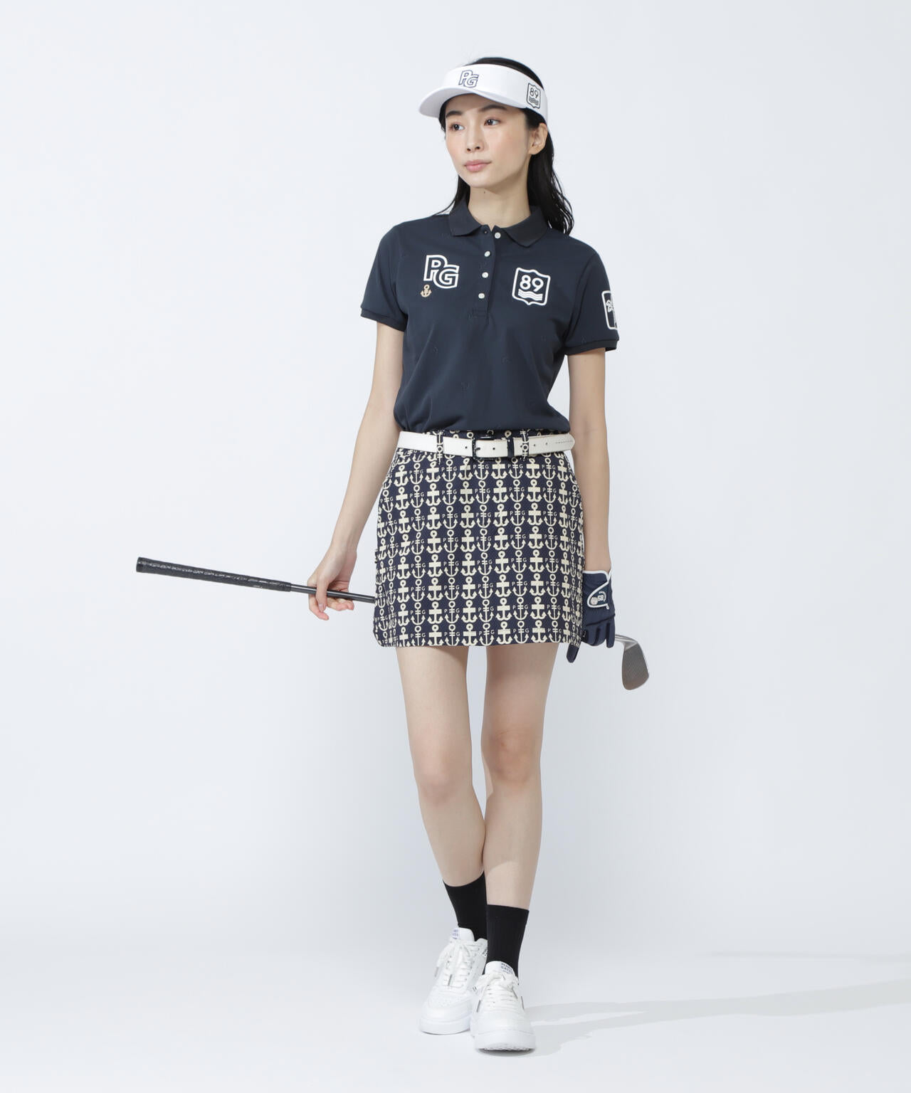 ストレッチカノコアンカージャガード半袖ポロシャツ