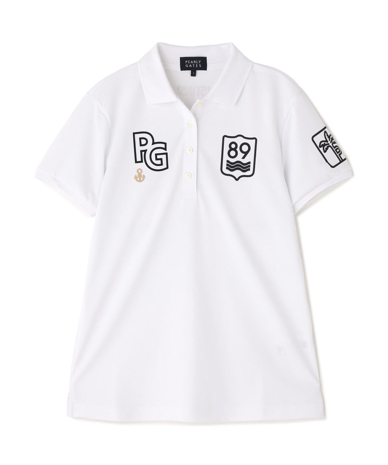 ストレッチカノコアンカージャガード半袖ポロシャツ