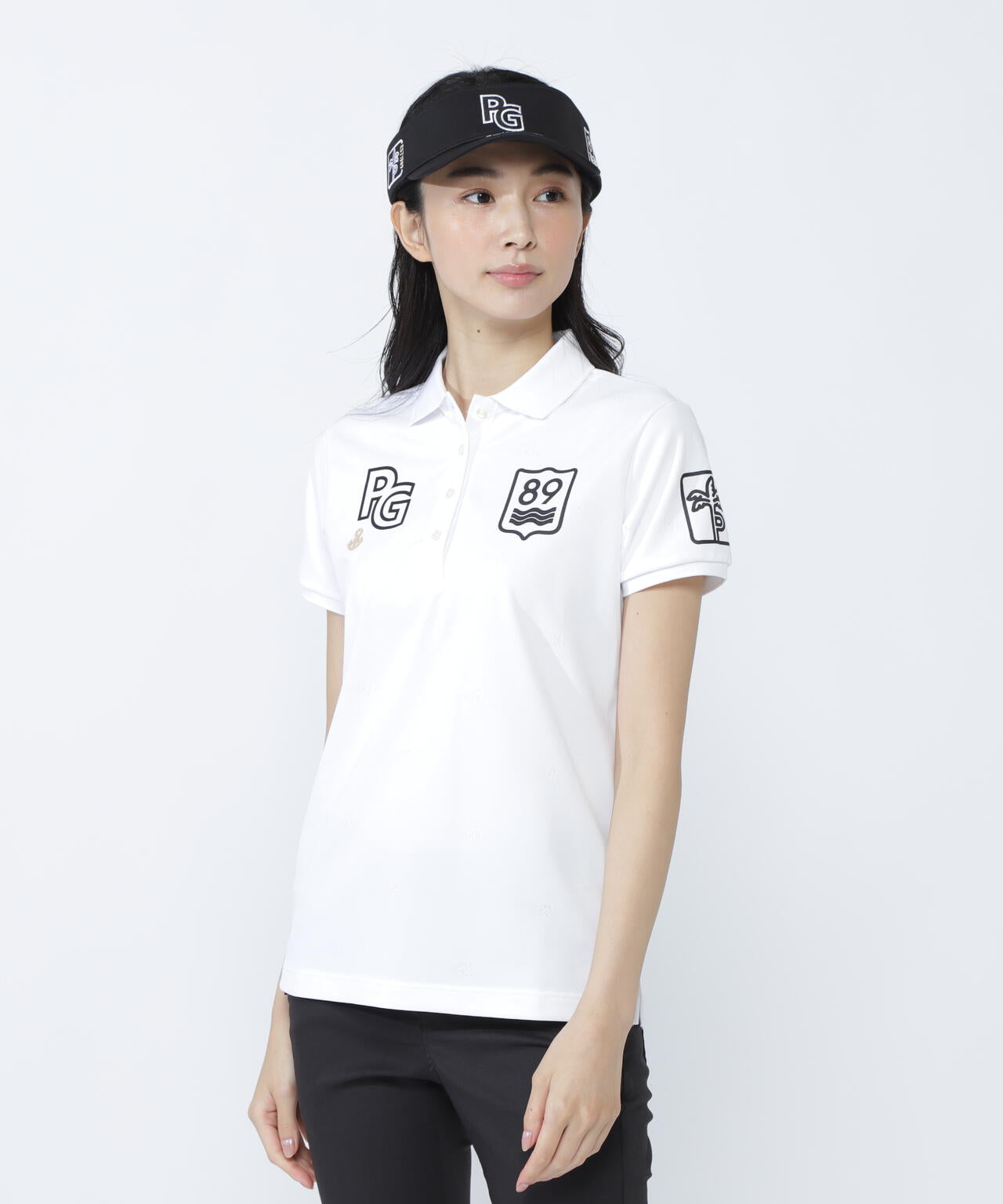 ストレッチカノコアンカージャガード半袖ポロシャツ