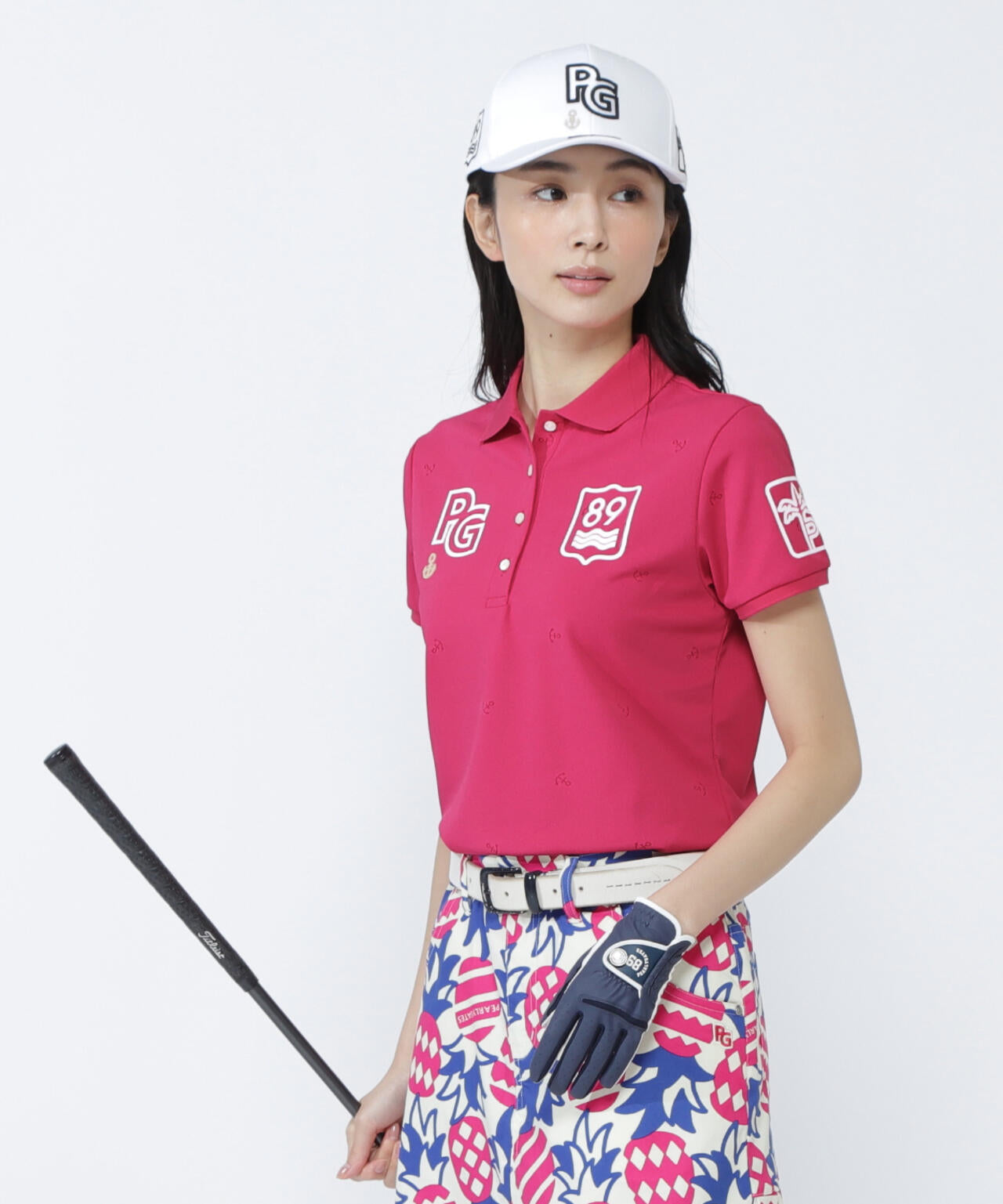 ストレッチカノコアンカージャガード半袖ポロシャツ