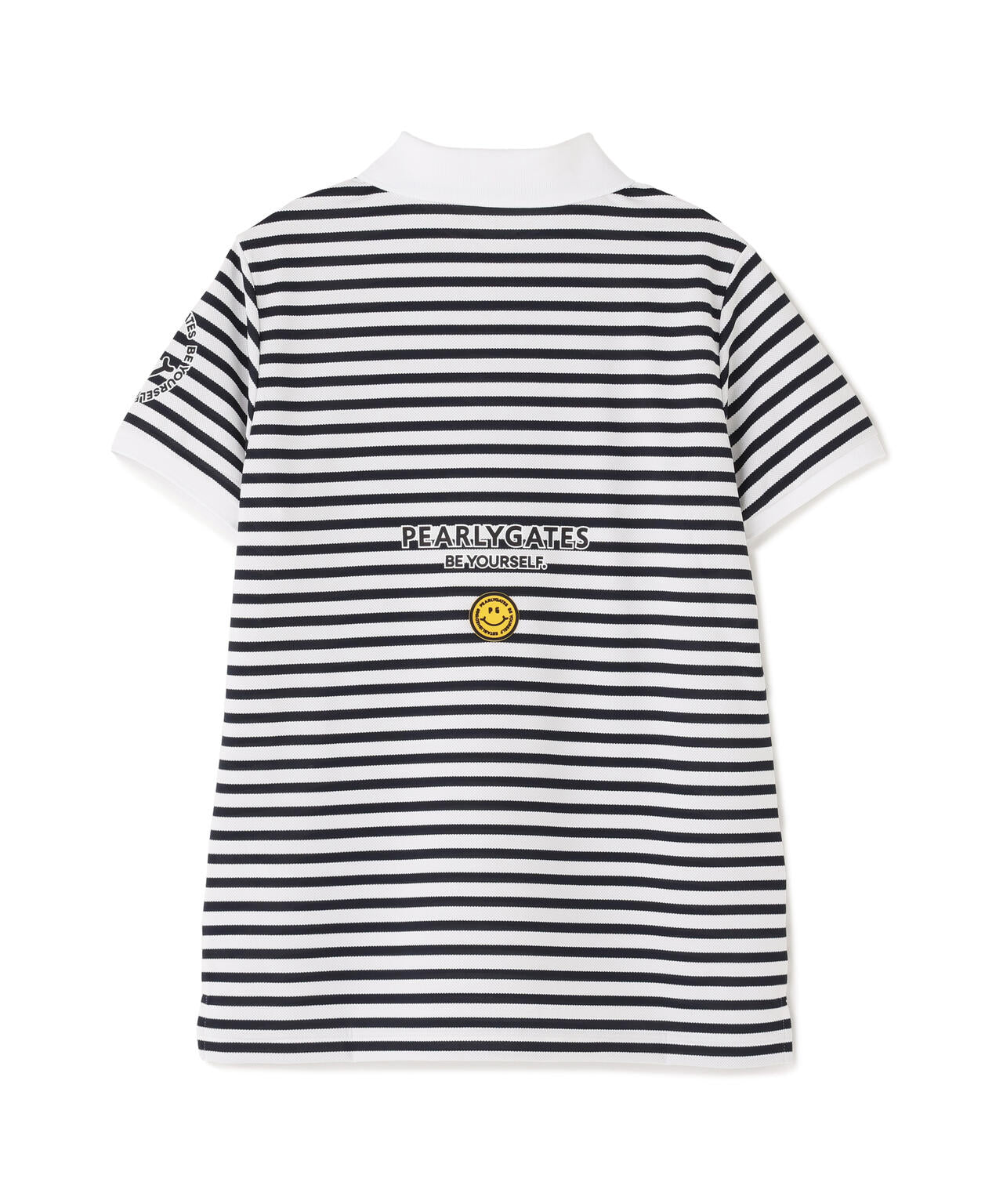 【PG is PG】 ハイゲージストレッチBOXカノコ半袖ポロシャツ <ボーダー柄>