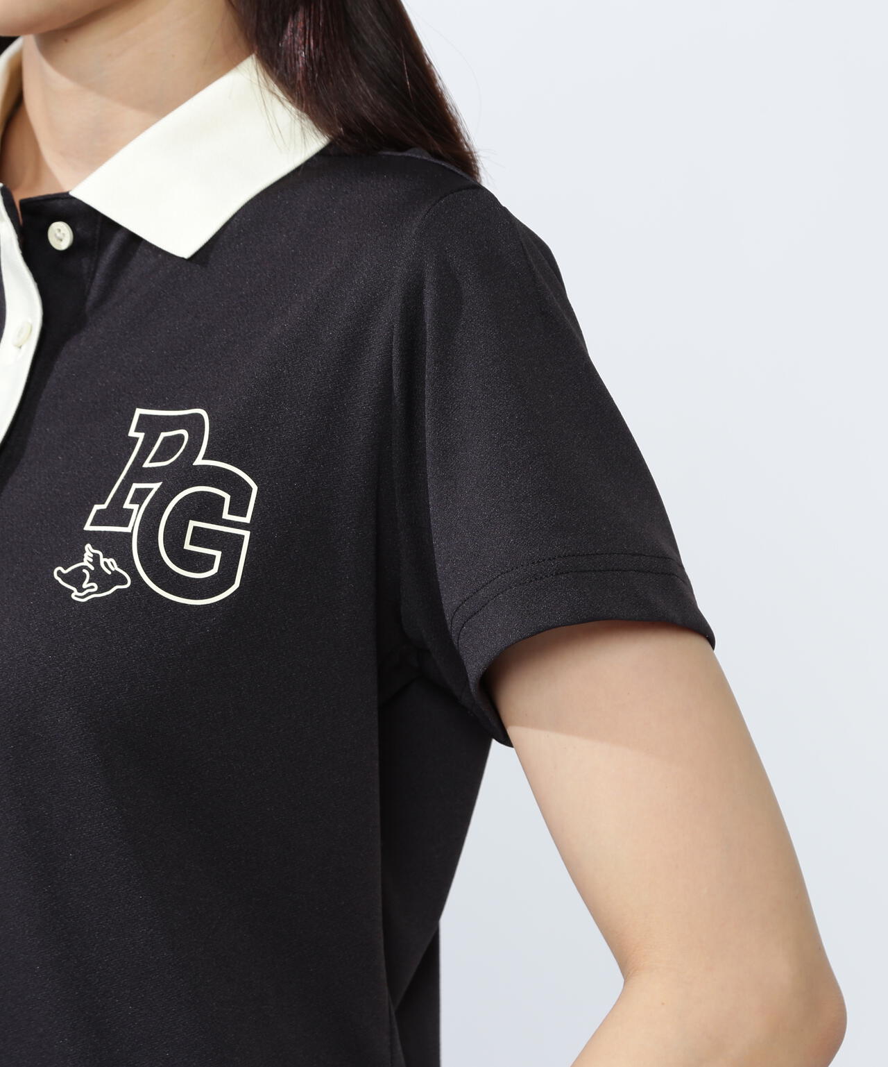 梨地半袖ポロシャツ