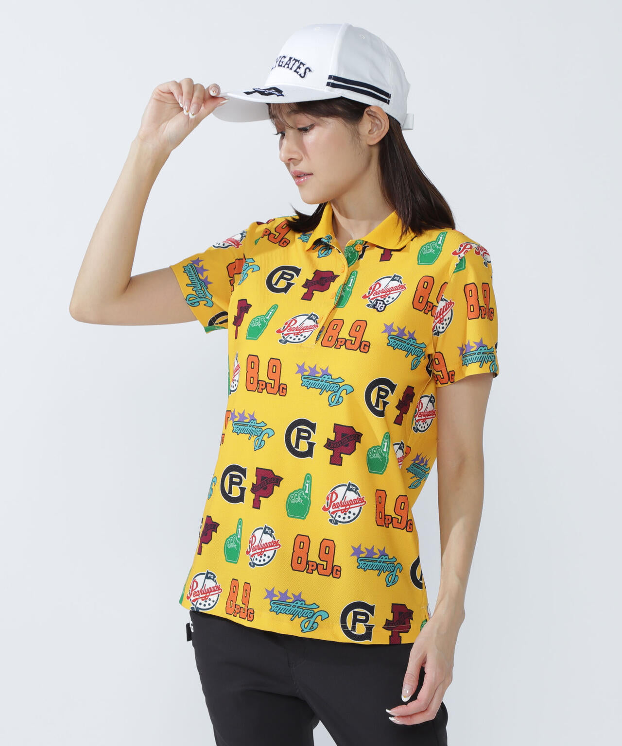 Peストレッチメッシュ半袖ポロシャツ <POPベースボール柄>