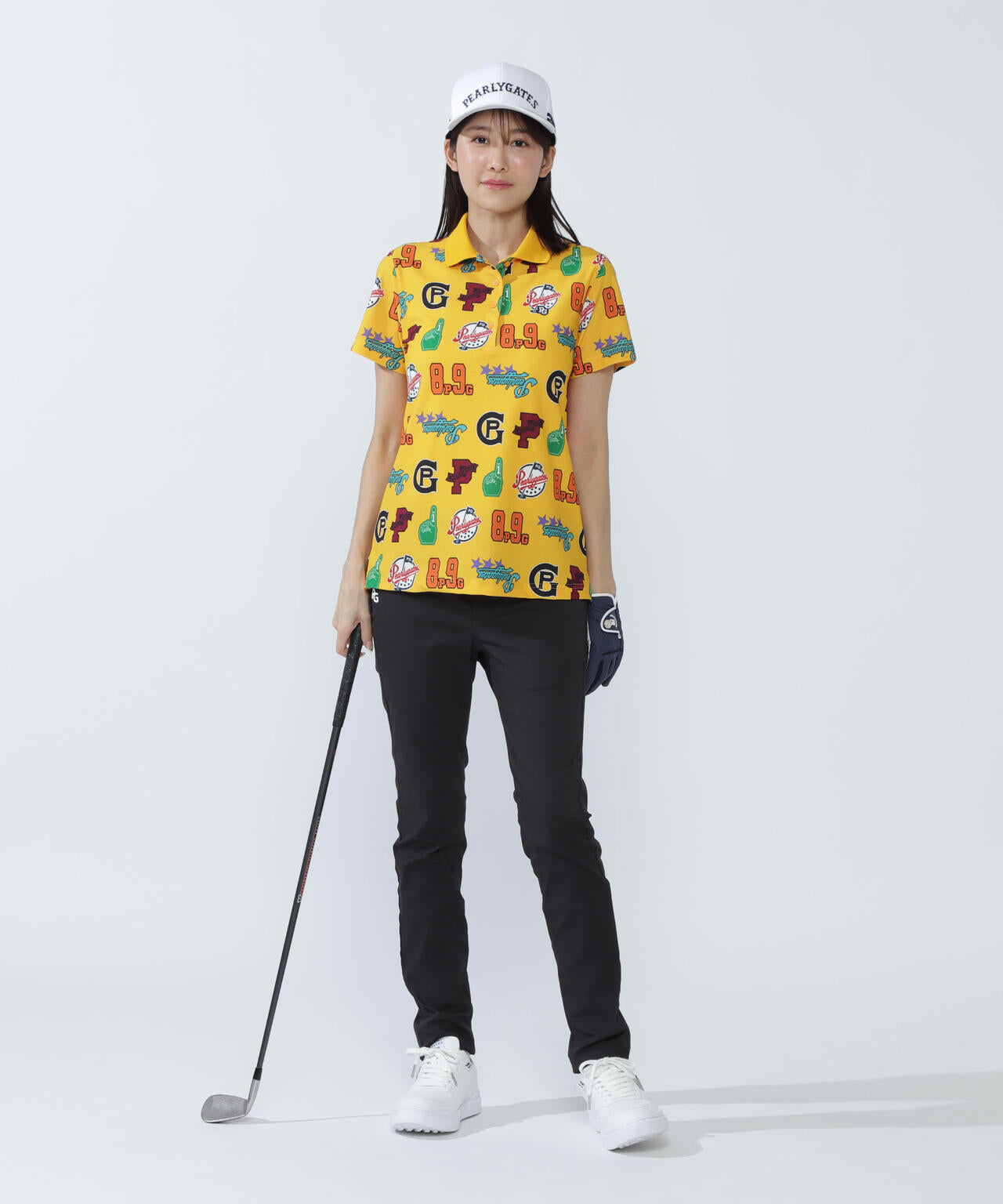 Peストレッチメッシュ半袖ポロシャツ <POPベースボール柄>