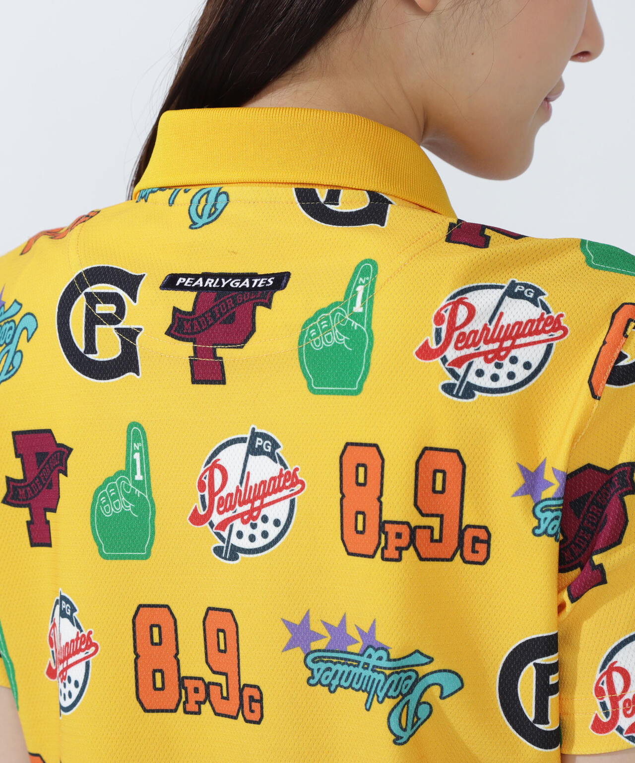 Peストレッチメッシュ半袖ポロシャツ <POPベースボール柄>