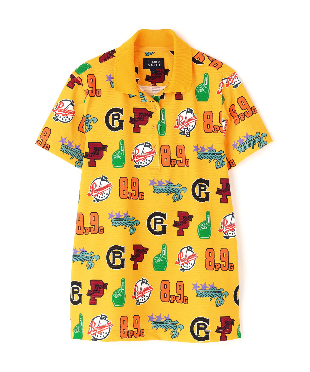 Peストレッチメッシュ半袖ポロシャツ <POPベースボール柄>