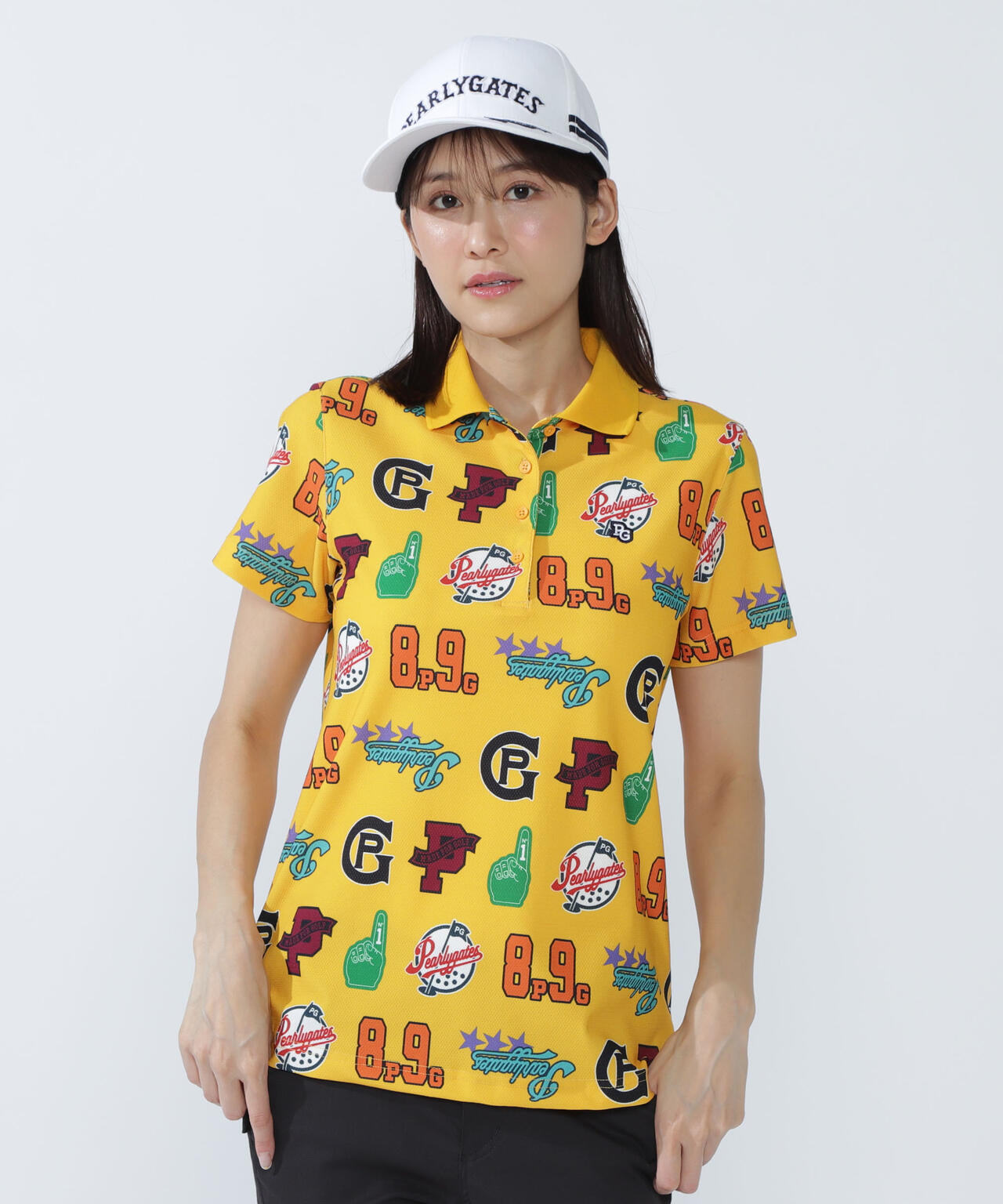 Peストレッチメッシュ半袖ポロシャツ <POPベースボール柄>