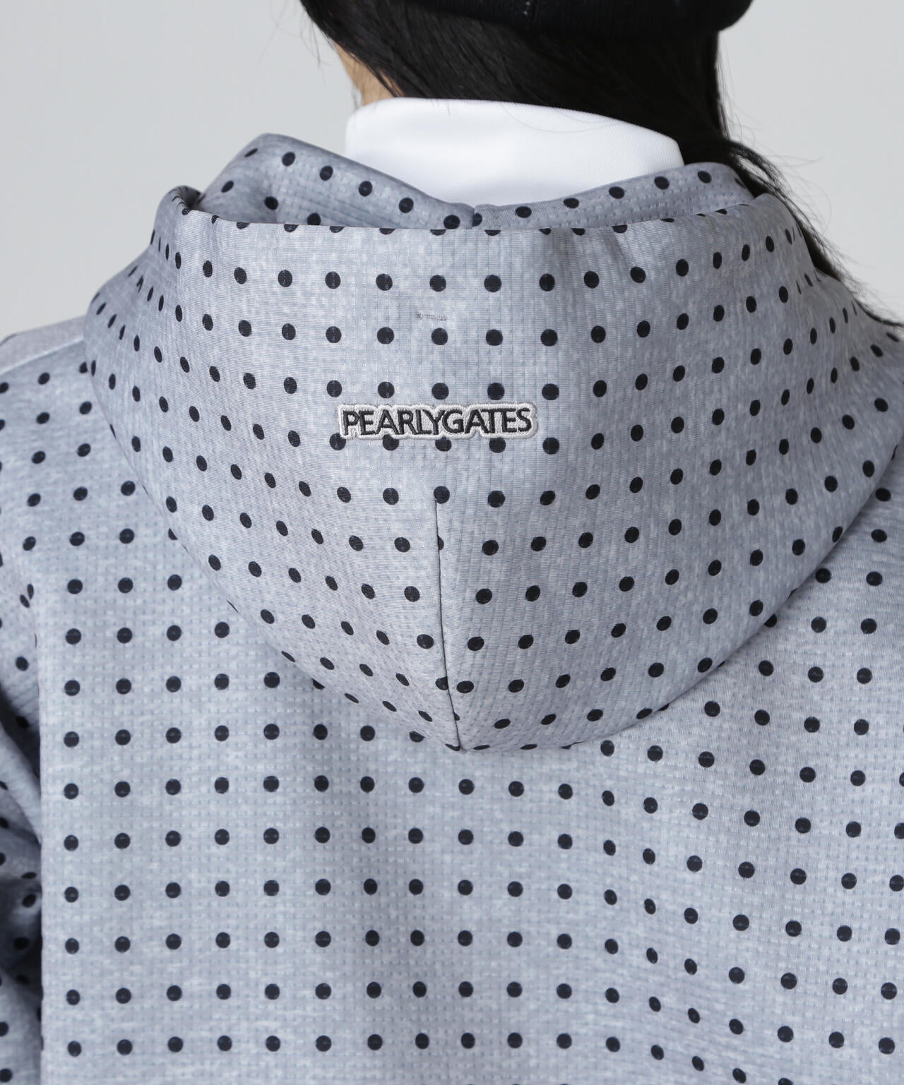 ダブルフェイス フルジップフーディ <ミニドット柄>