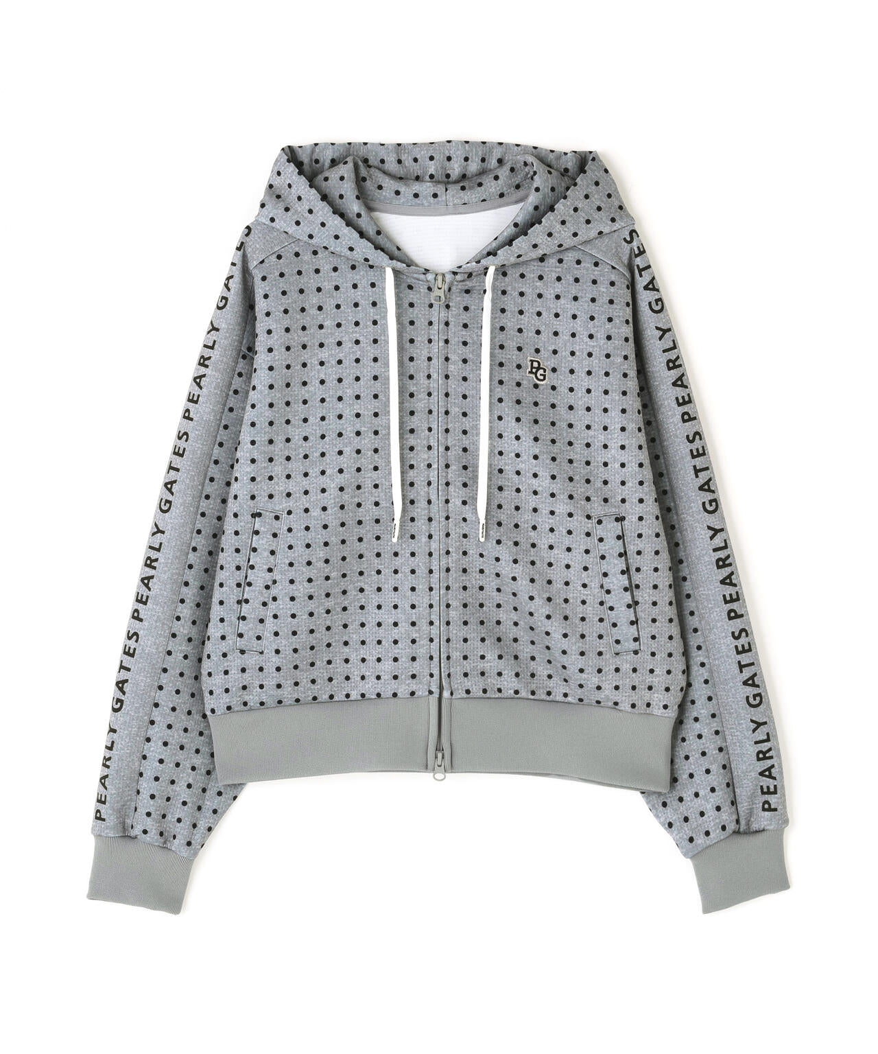 ダブルフェイス フルジップフーディ <ミニドット柄>