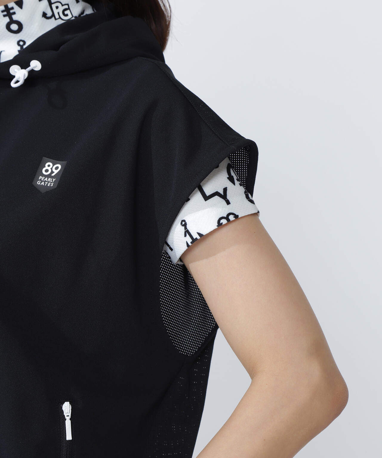 MFY裏鹿の子×プライムフレックスメッシュタイプ フルジップフーディベスト