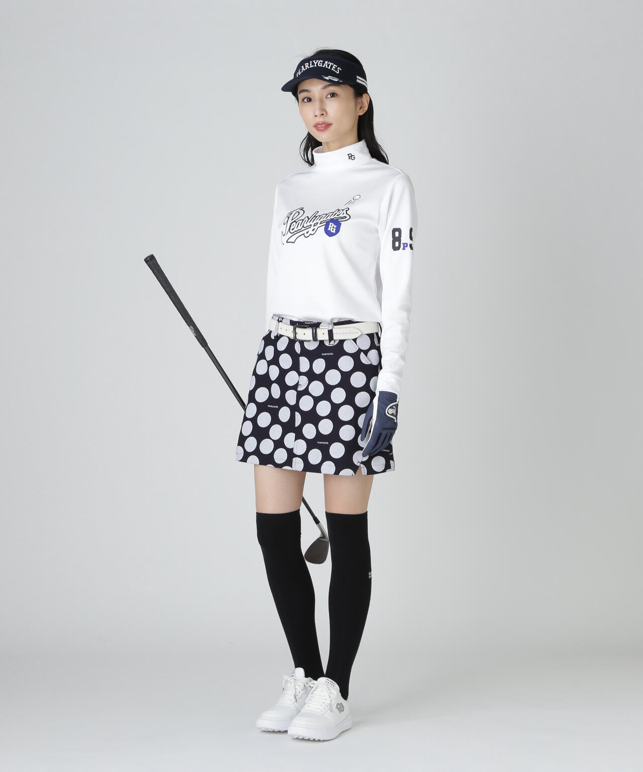 鹿の子ダンボールゼブラ長袖ハイネックカットソー