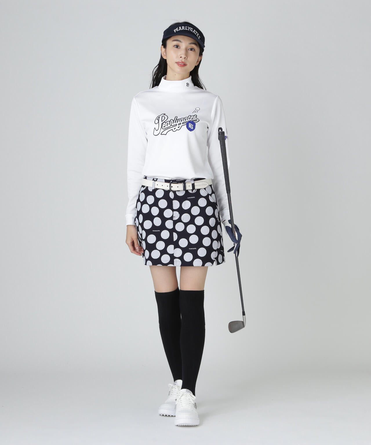 鹿の子ダンボールゼブラ長袖ハイネックカットソー