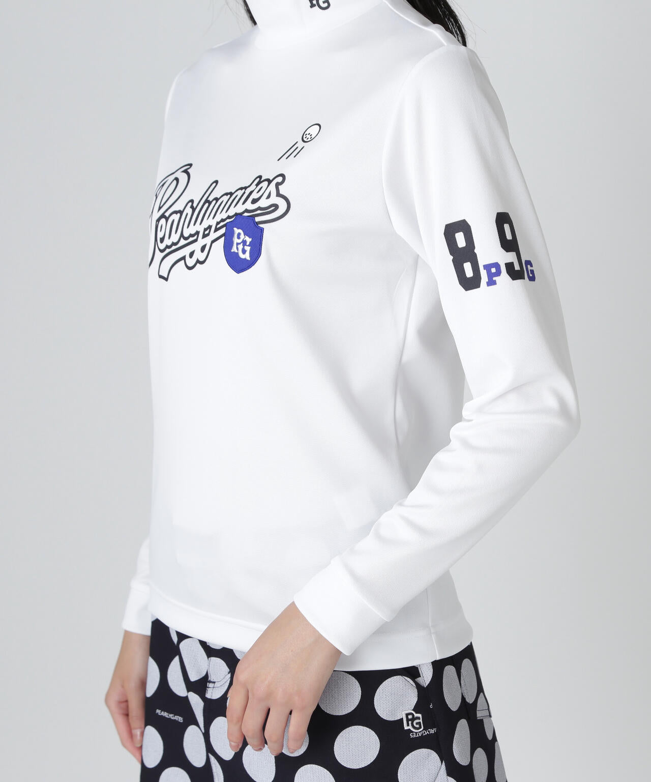 鹿の子ダンボールゼブラ長袖ハイネックカットソー