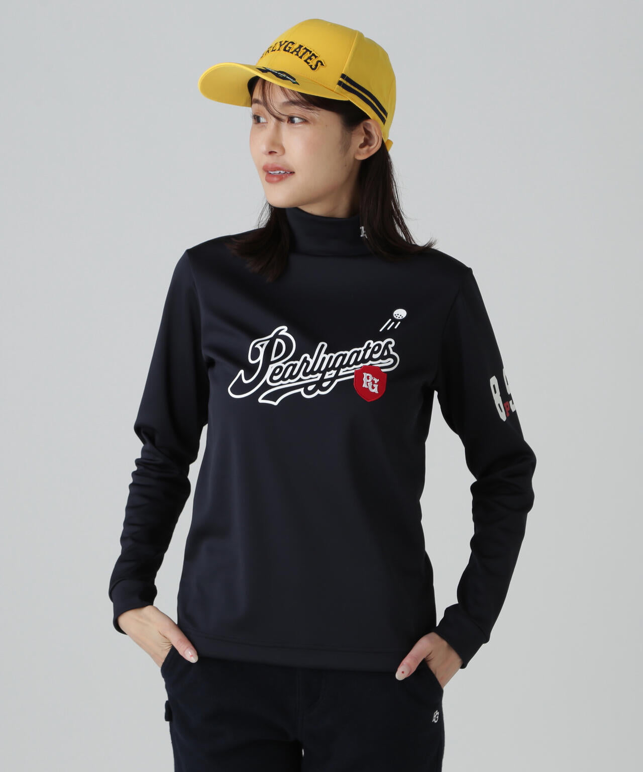 鹿の子ダンボールゼブラ長袖ハイネックカットソー