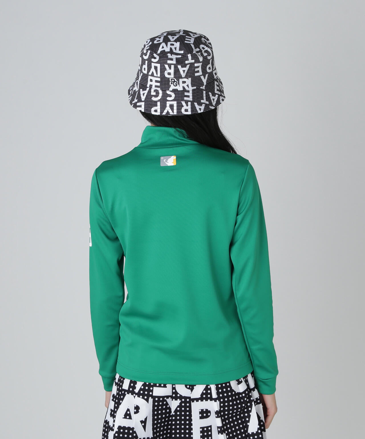 鹿の子ダンボールゼブラ長袖ハイネックカットソー