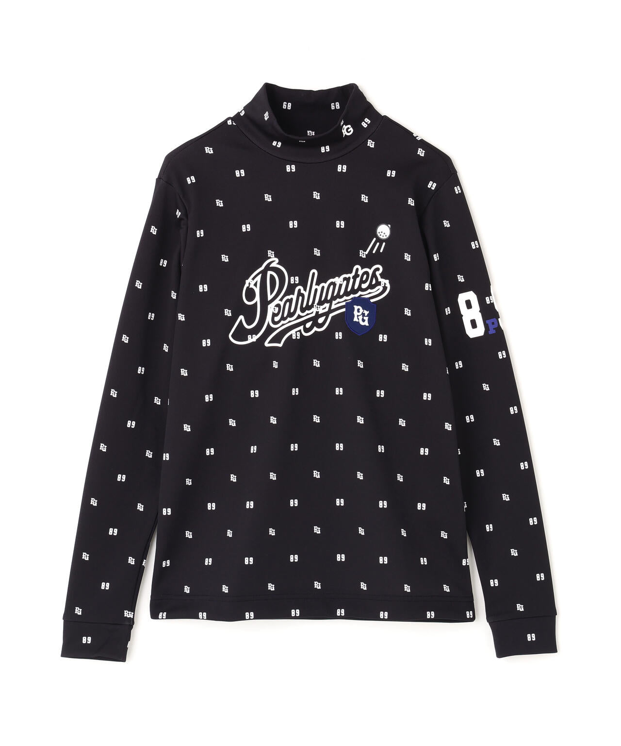 鹿の子ダンボールゼブラ長袖ハイネックカットソー <PG89ロゴ柄>