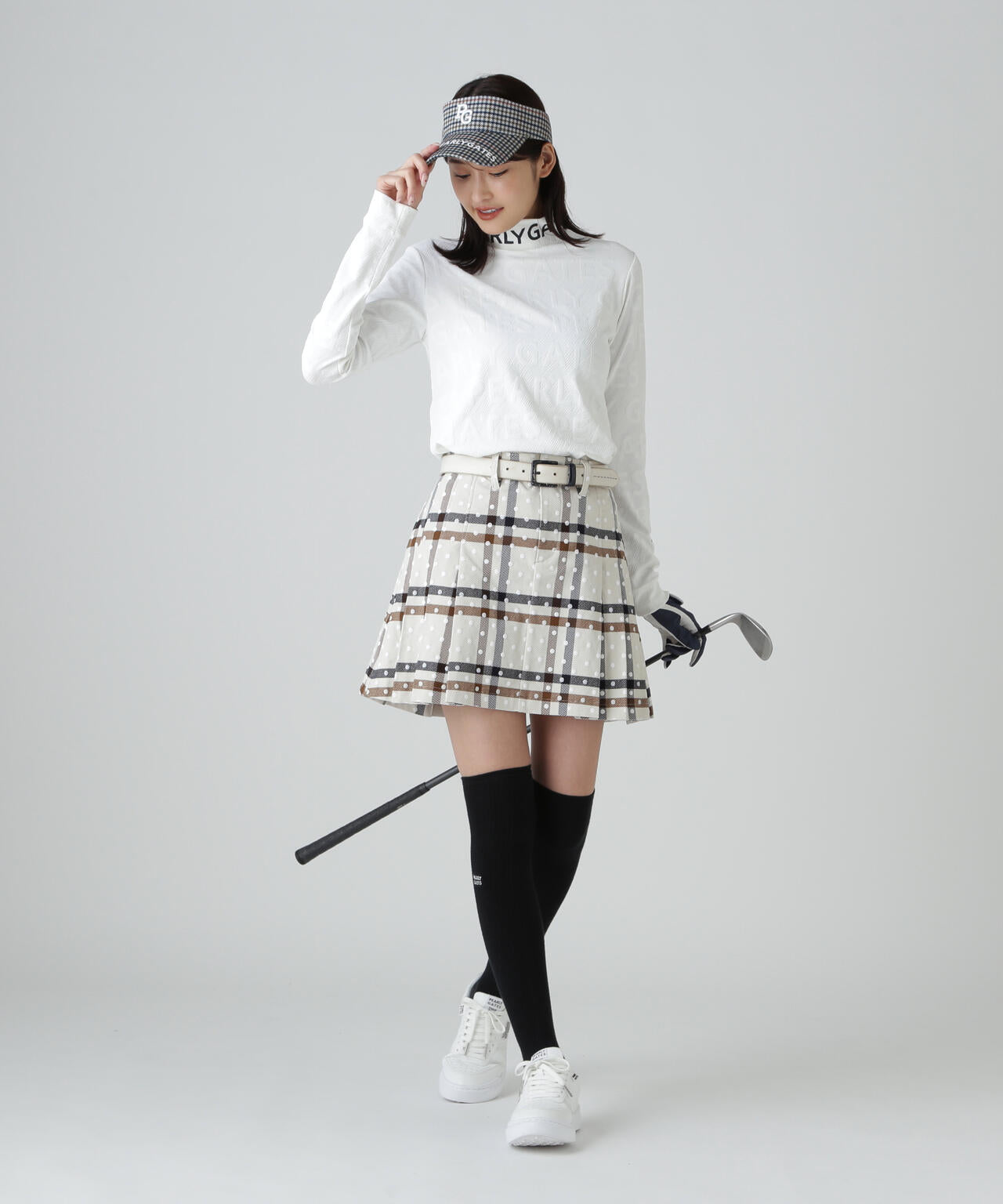 3Dベアジャガードハイネックカットソー