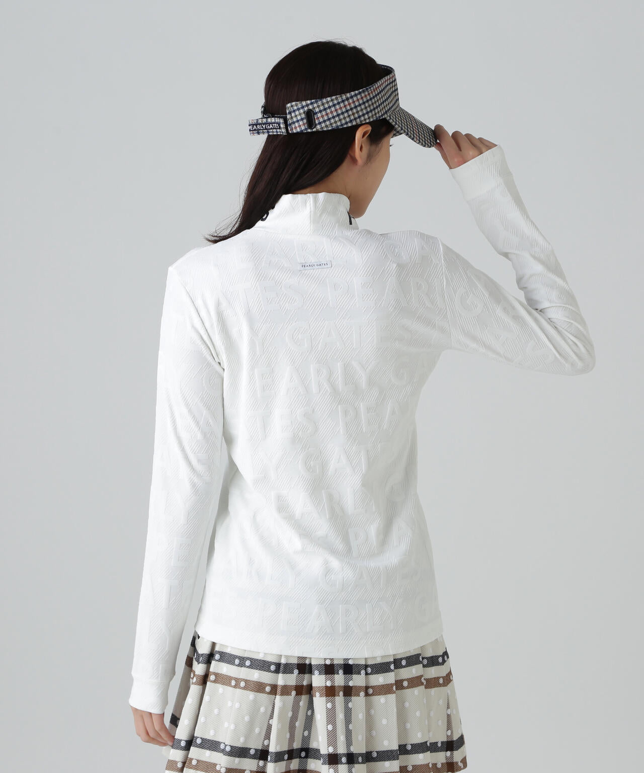 3Dベアジャガードハイネックカットソー