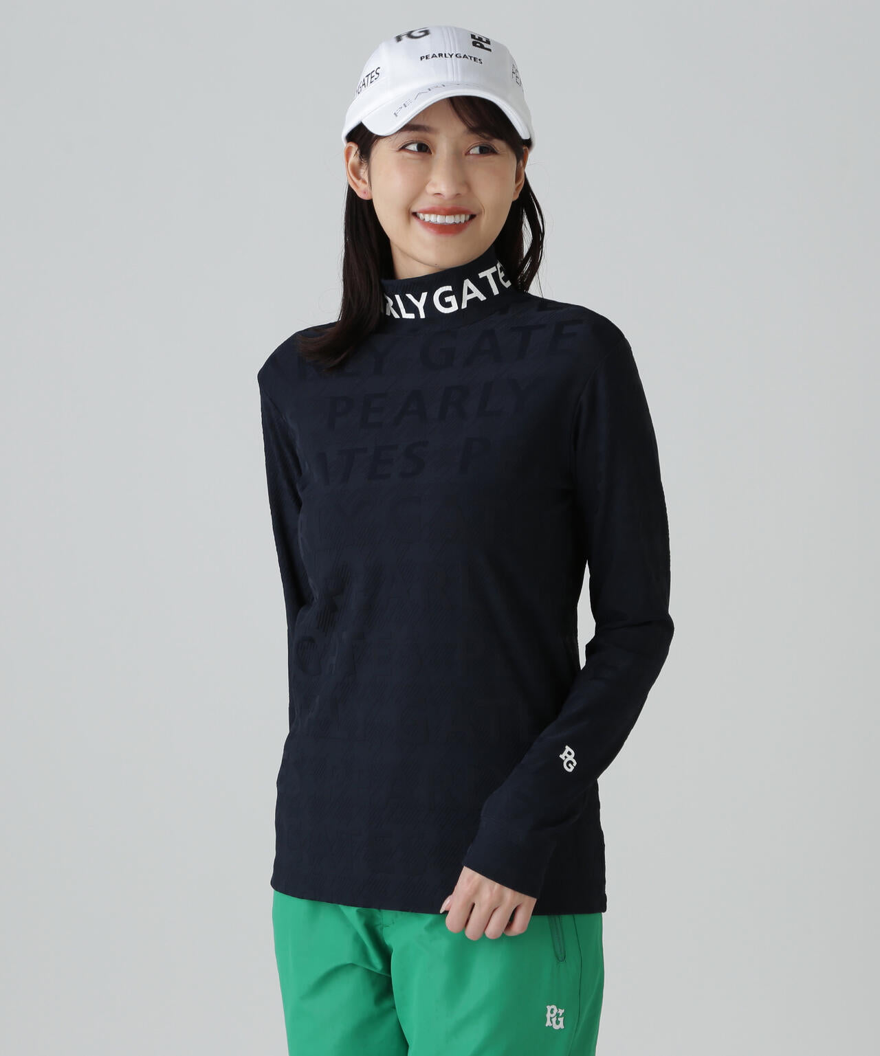 3Dベアジャガードハイネックカットソー