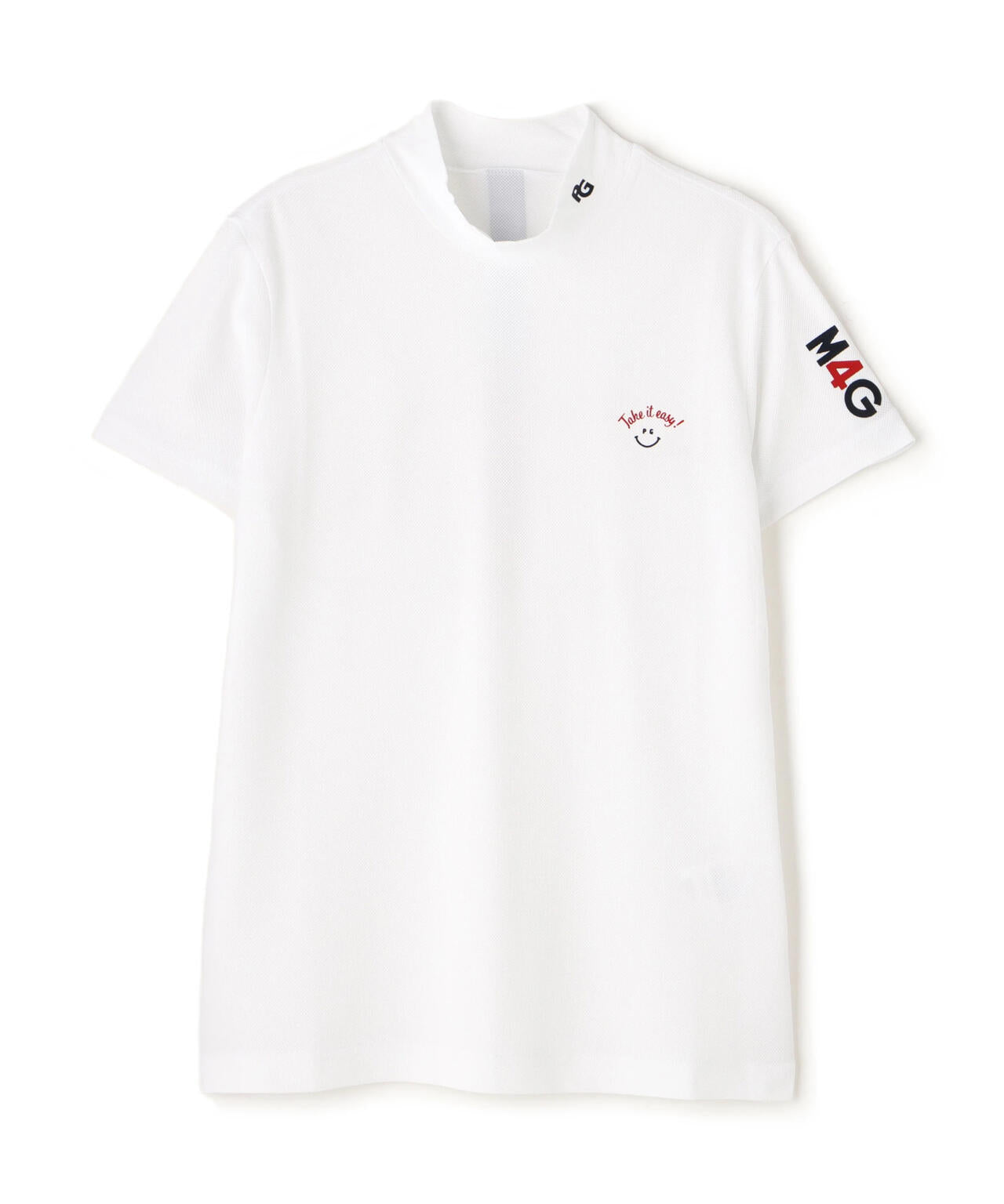 ハニカムカノコ半袖モックネックカットソー