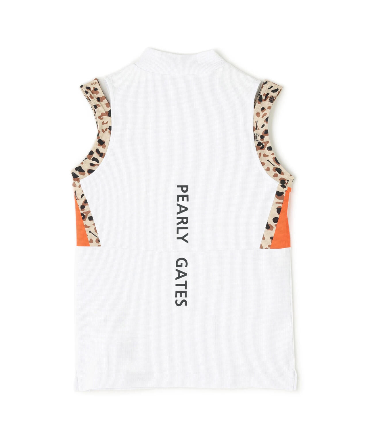 アクアツイストドットメッシュスリーブレスモックネックカットソー