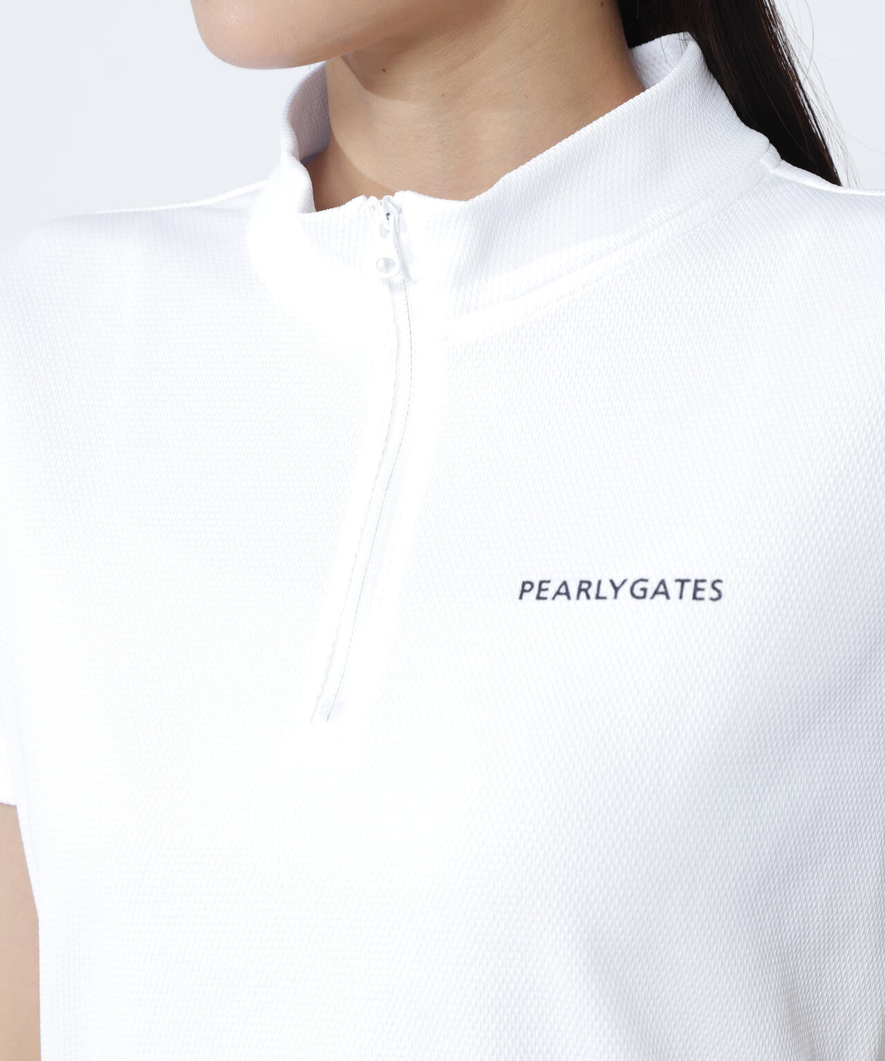 ポップコーンカノコ×メッシュ半袖ハイネックカットソー