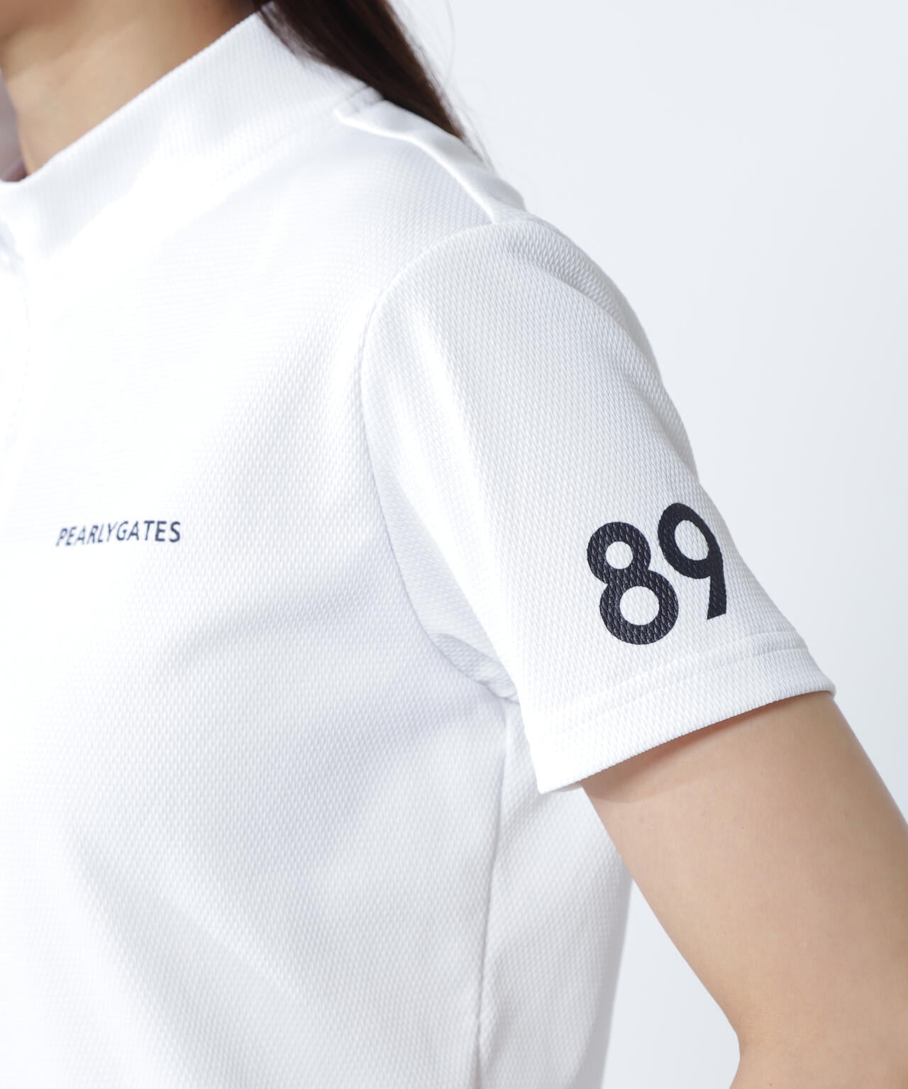 ポップコーンカノコ×メッシュ半袖ハイネックカットソー