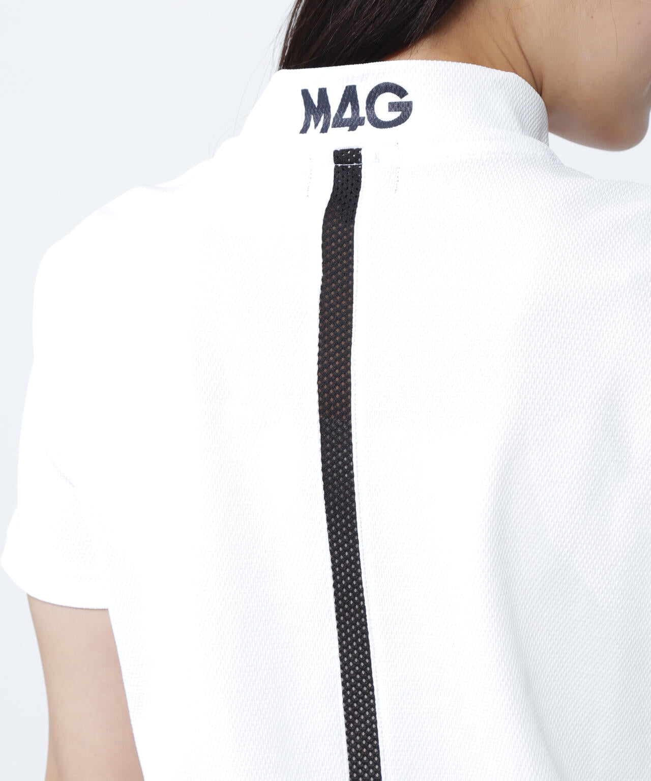 ポップコーンカノコ×メッシュ半袖ハイネックカットソー